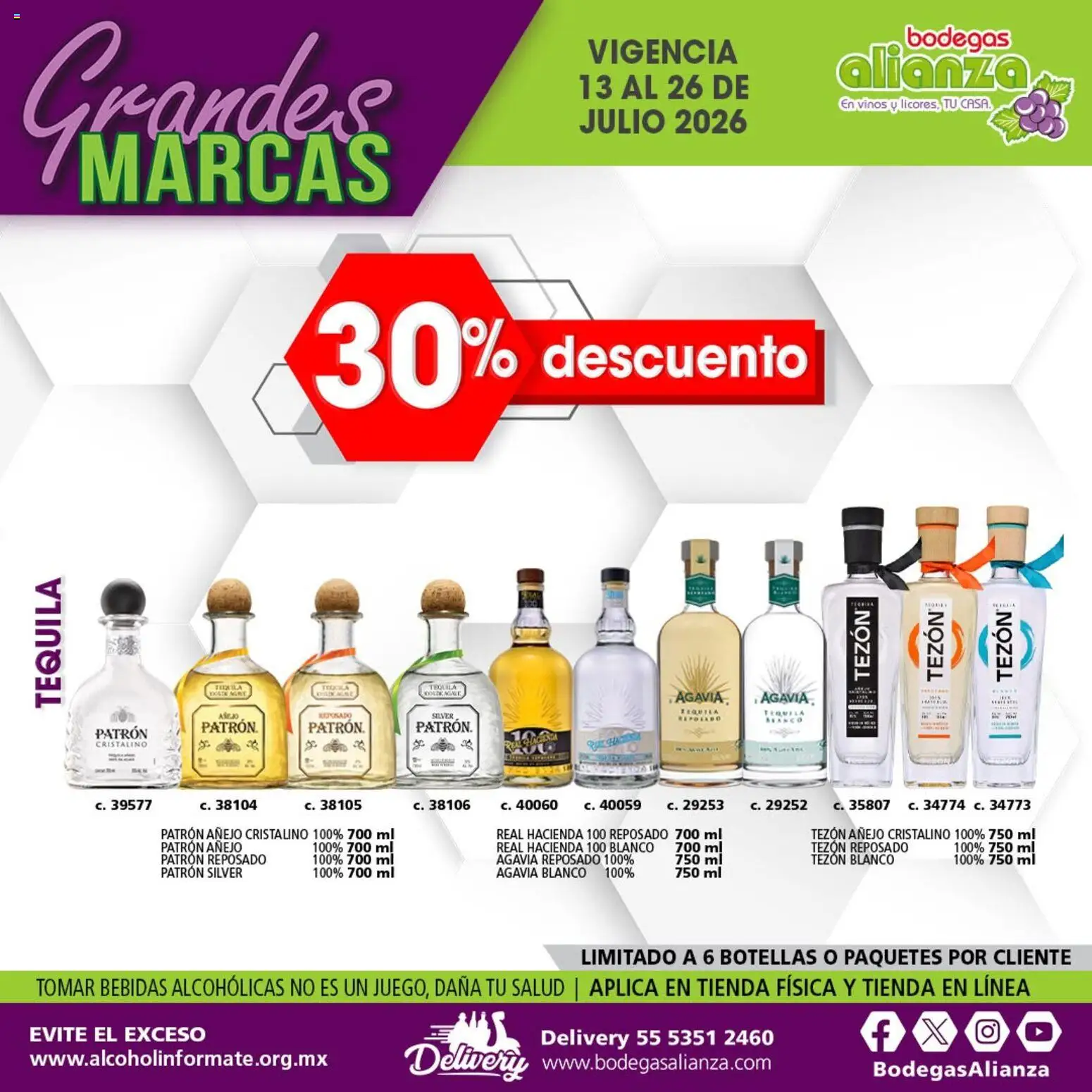 Nuevas ofertas de Bodegas Alianza válidas en toda la República Mexicana desde el 13/07/2026. ¡Encuentra las mejores ofertas en Bodegas Alianza catálogo Grandes Marcas! | Página: 4 | Productos: Tequila