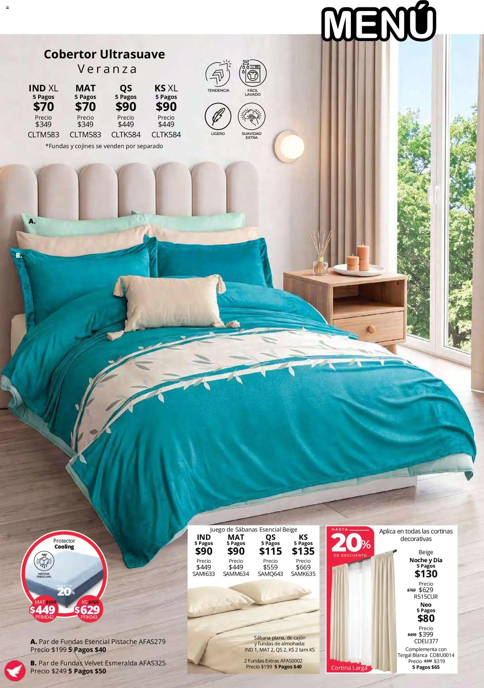 Nuevas ofertas de Colchas Concord válidas en toda la República Mexicana desde el 15/10/2026. ¡Encuentra las mejores ofertas en Colchas Concord catálogo Colección Cobertor Calor de Hogar! | Página: 96