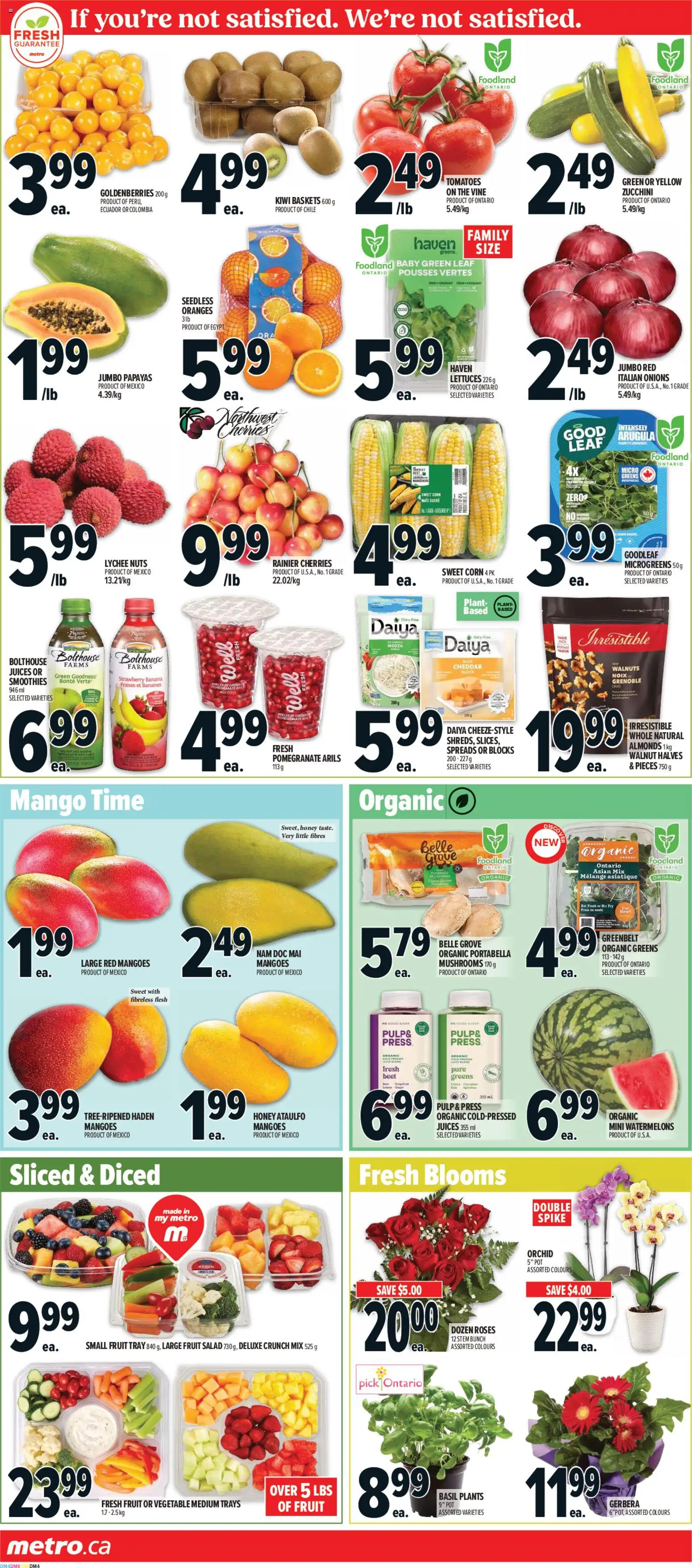 Metro flyer valid from Jul 2, 2026 | Page: 5 | Products: Kiwi, Salad, Oranges, Tomatoes