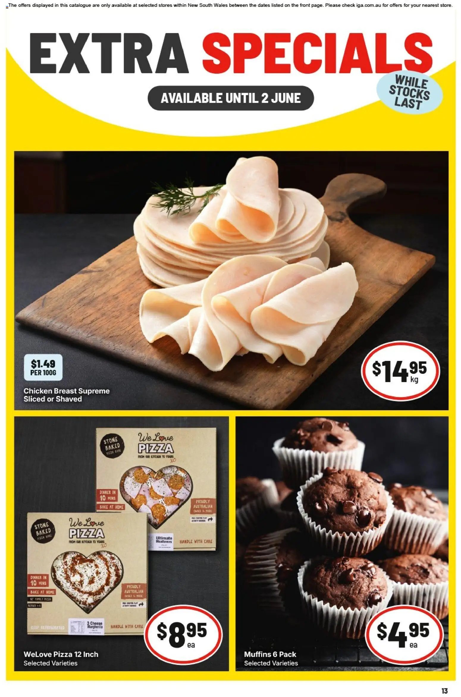 IGA catalogue - valid from 20.05.2026 | Page: 14 | Products: Cheese, Pizza, Chicken, Muffins