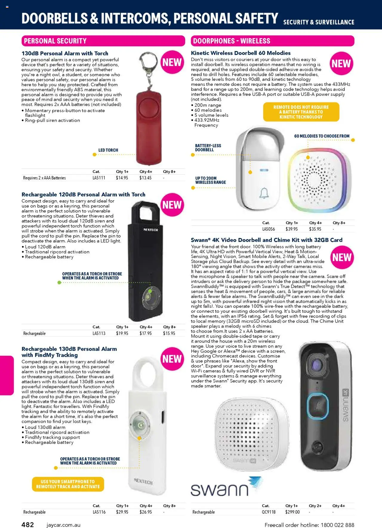Jaycar catalogue - valid from 09.07.2025 | Page: 482 | Products: Doorbell, Smartphone, Torch, Mobile
