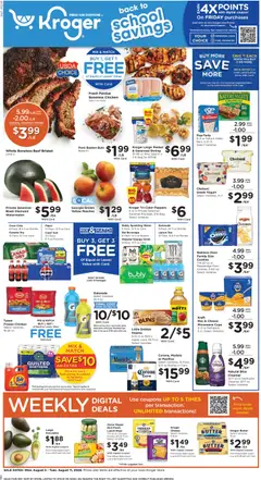 Preview of Kroger weekly ads valid from 08/05/2026