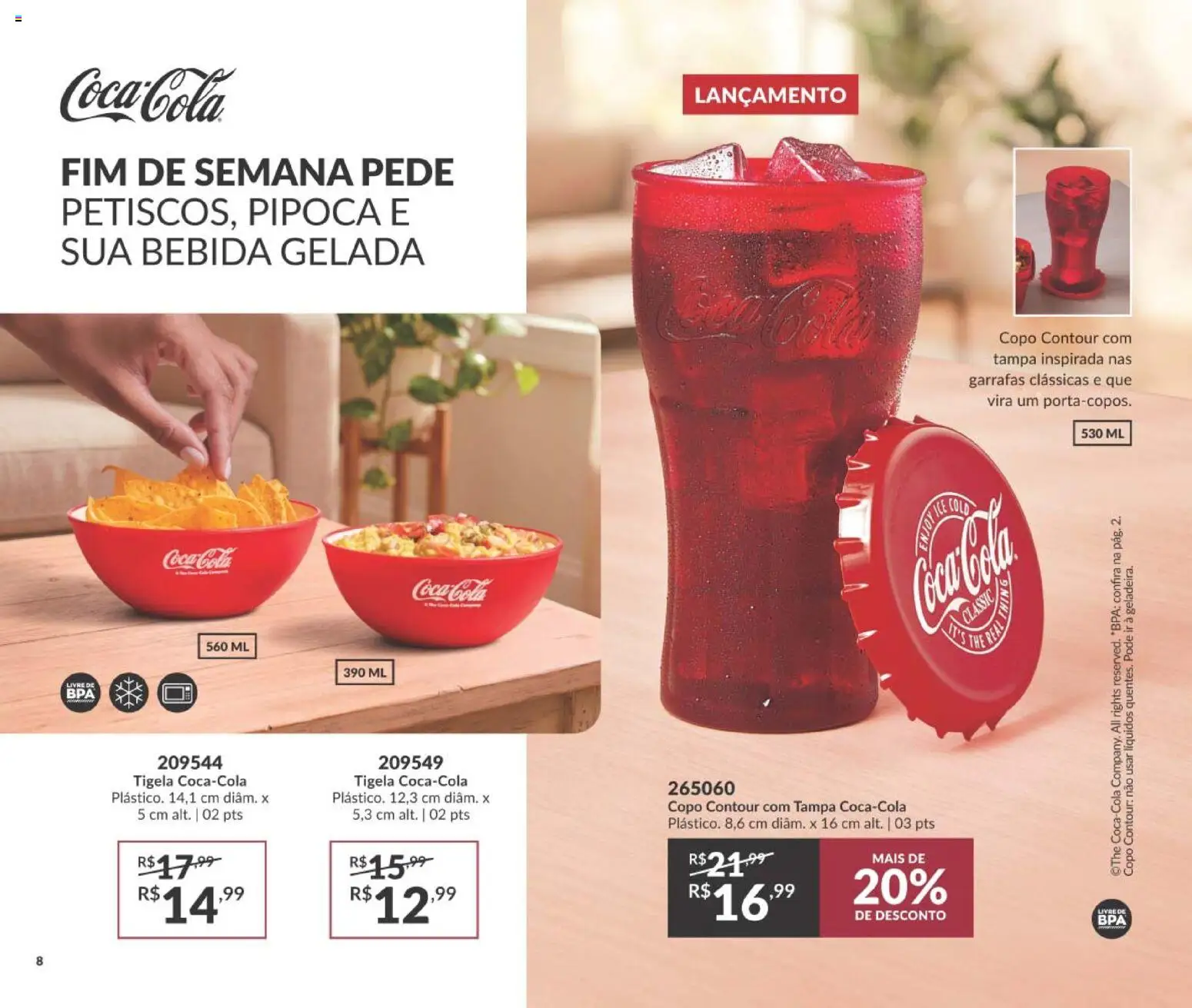 Avon Folheto - válido de 10/08/2026 | Página: 8 | Produtos: Bebida, Pipoca, Tigela