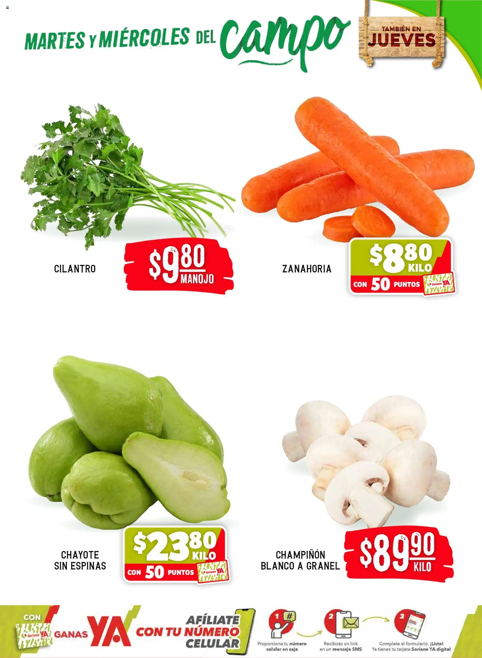 Nuevas ofertas de Soriana válidas en toda la República Mexicana desde el 05.05.2026. ¡Encuentra las mejores ofertas en Soriana Martes y Miércoles del Campo Híper: Tamaulipas (excepto Cd. Victoria y Tampico)! | Página: 3 | Productos: Caja, Zanahoria