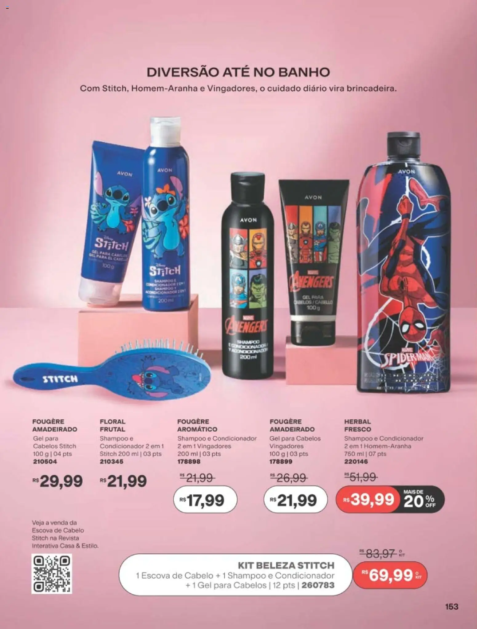 Avon Folheto - válido de 22/06/2026 | Página: 154 | Produtos: Shampoo, Escova, Revista, Escova de cabelo