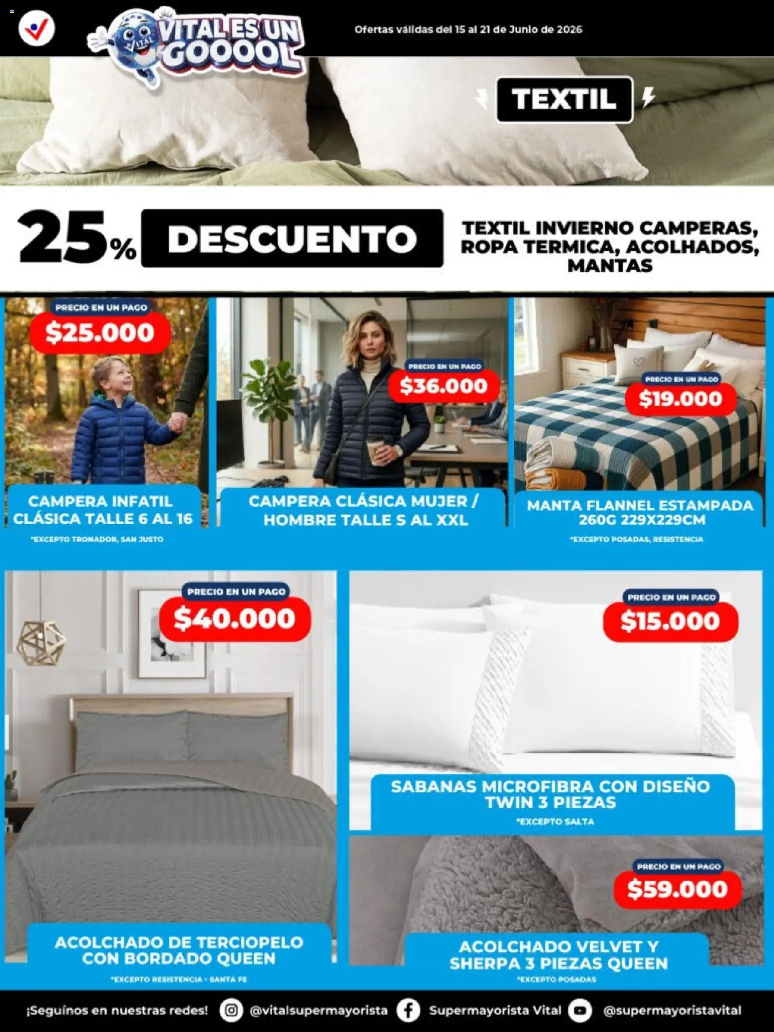 Vital - Especial de nonfood │ válido desde el 15.06.2026 | Página: 4 | Productos: Campera, Sabanas, Acolchado, Ropa