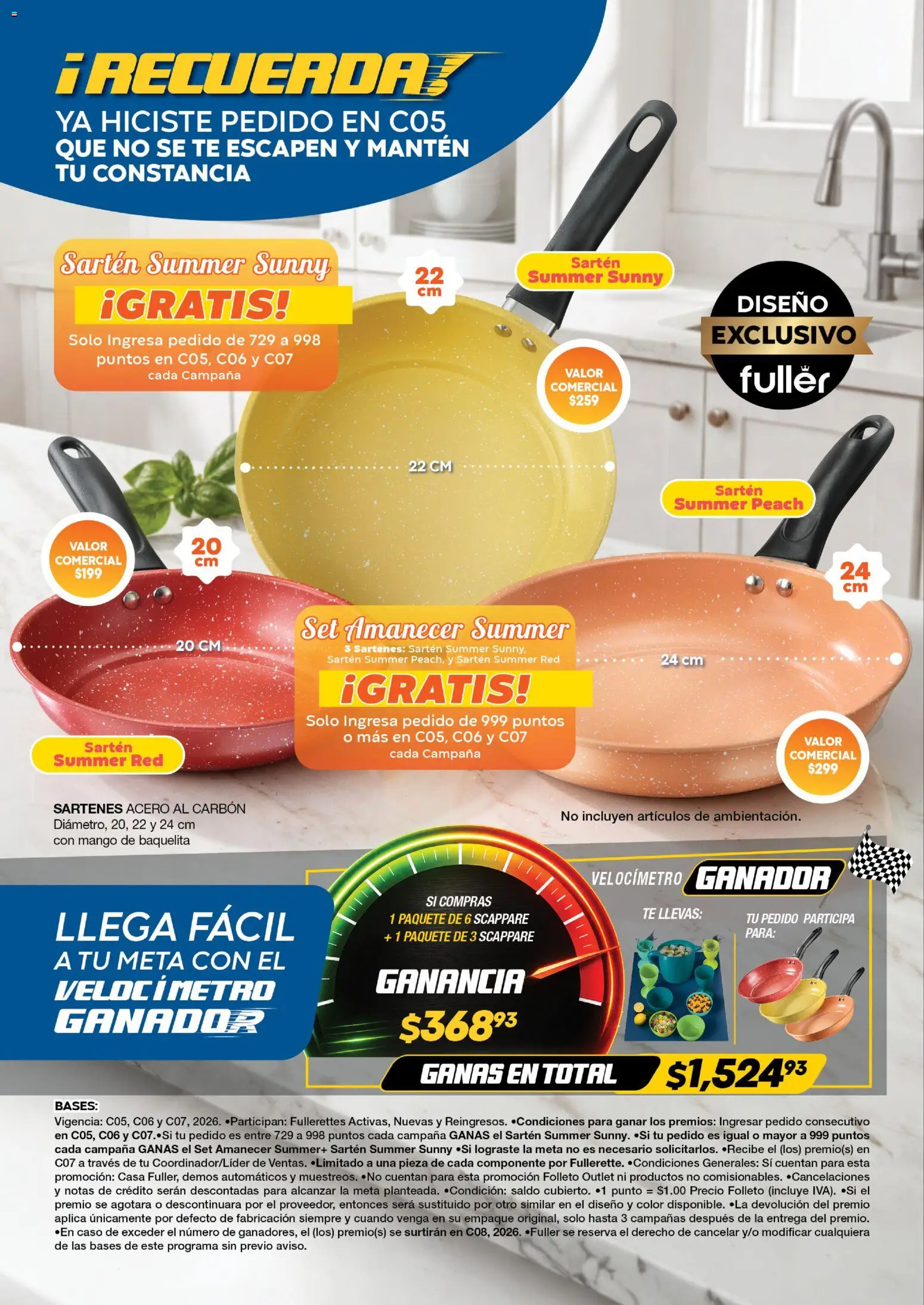 Nuevas ofertas de Fuller válidas en toda la República Mexicana desde el 24/06/2026. ¡Encuentra las mejores ofertas en Fuller Gana Mas 6 2026! | Página: 36 | Productos: Mango, Té, Sartén, Campana