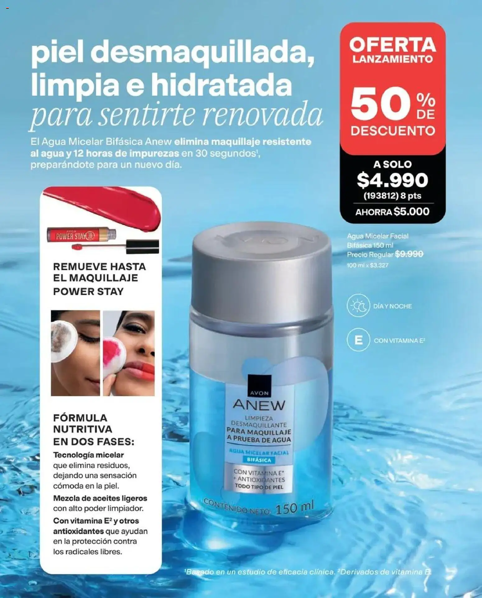 Catálogo Avon Campaña 13 │ válido desde el 31.08.2026 | Página: 82 | Productos: Desmaquillante, Agua, Maquillaje