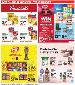 Preview of Longo's weekly flyer / circulaire from shop Longo's valid from Jul 2, 2026 | Page: 22 | Products: Cream, Yogurt, Coffee, Chocolate