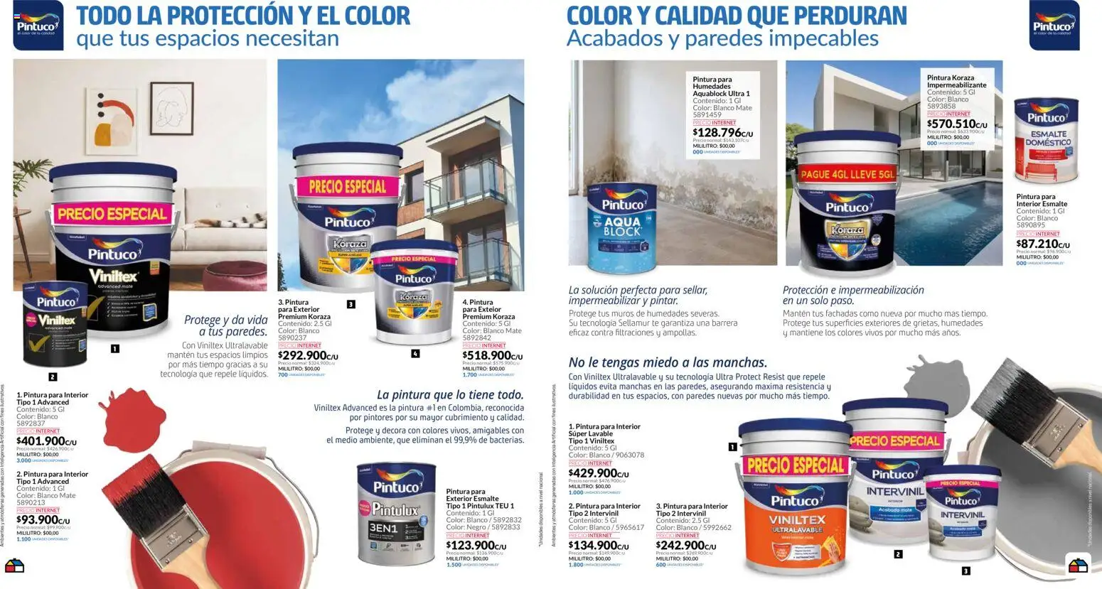 Homecenter revista - valida desde el 08/09/2026 | Página: 7 | Productos: Pintura, Té, Impermeabilizante