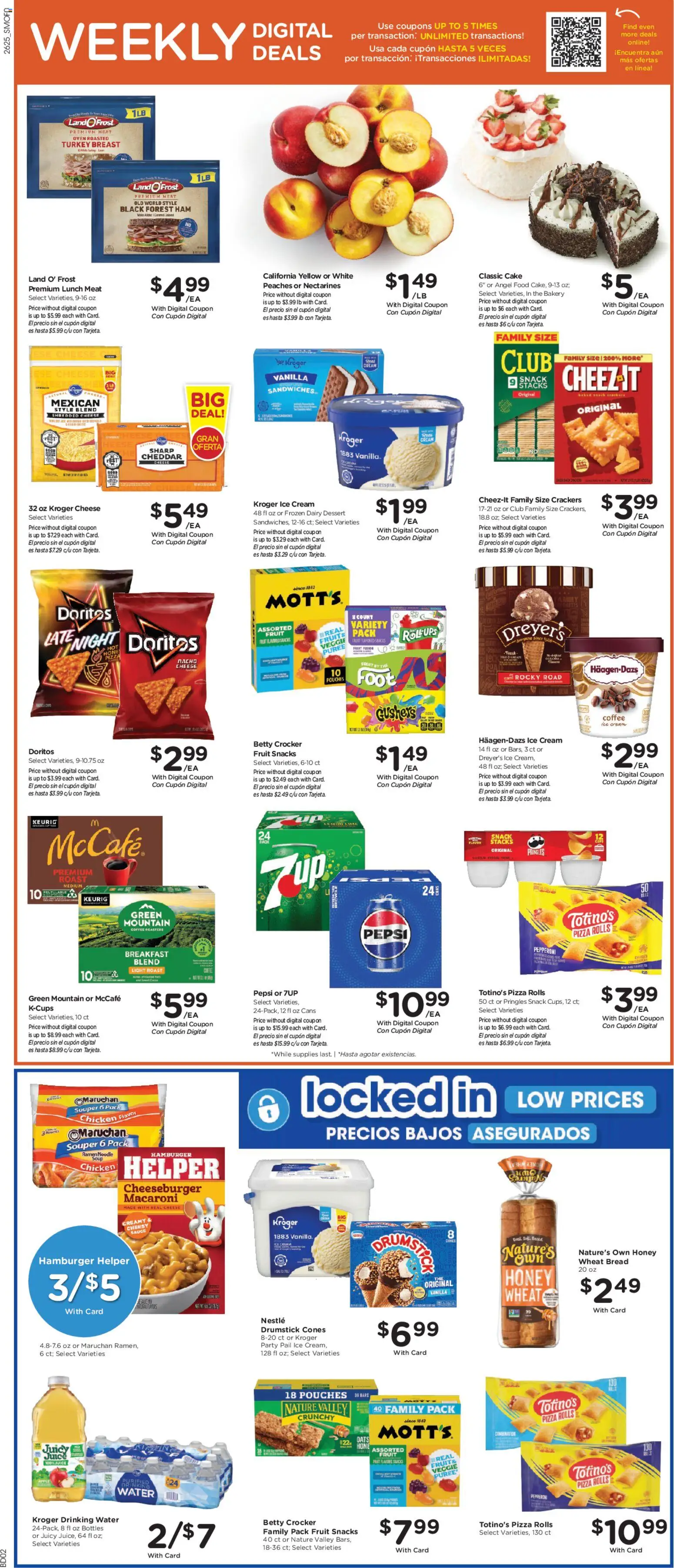 Smith's Weekly Ad - valid from 07/22/2026 | Page: 3 | Products: Bakery, Cream, Ice cream, Fruits