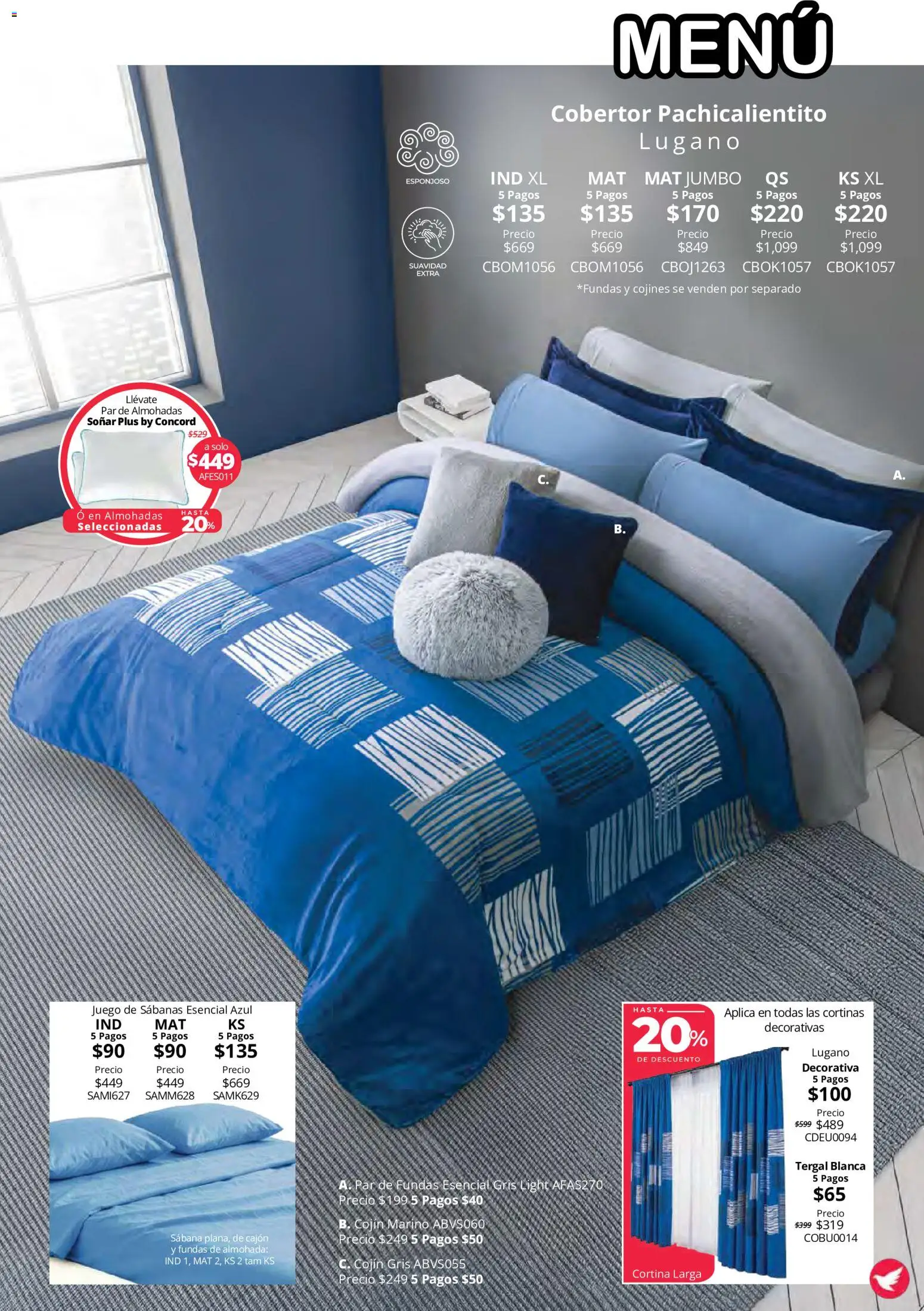 Nuevas ofertas de Colchas Concord válidas en toda la República Mexicana desde el 15/10/2026. ¡Encuentra las mejores ofertas en Colchas Concord catálogo Colección Cobertor Calor de Hogar! | Página: 37