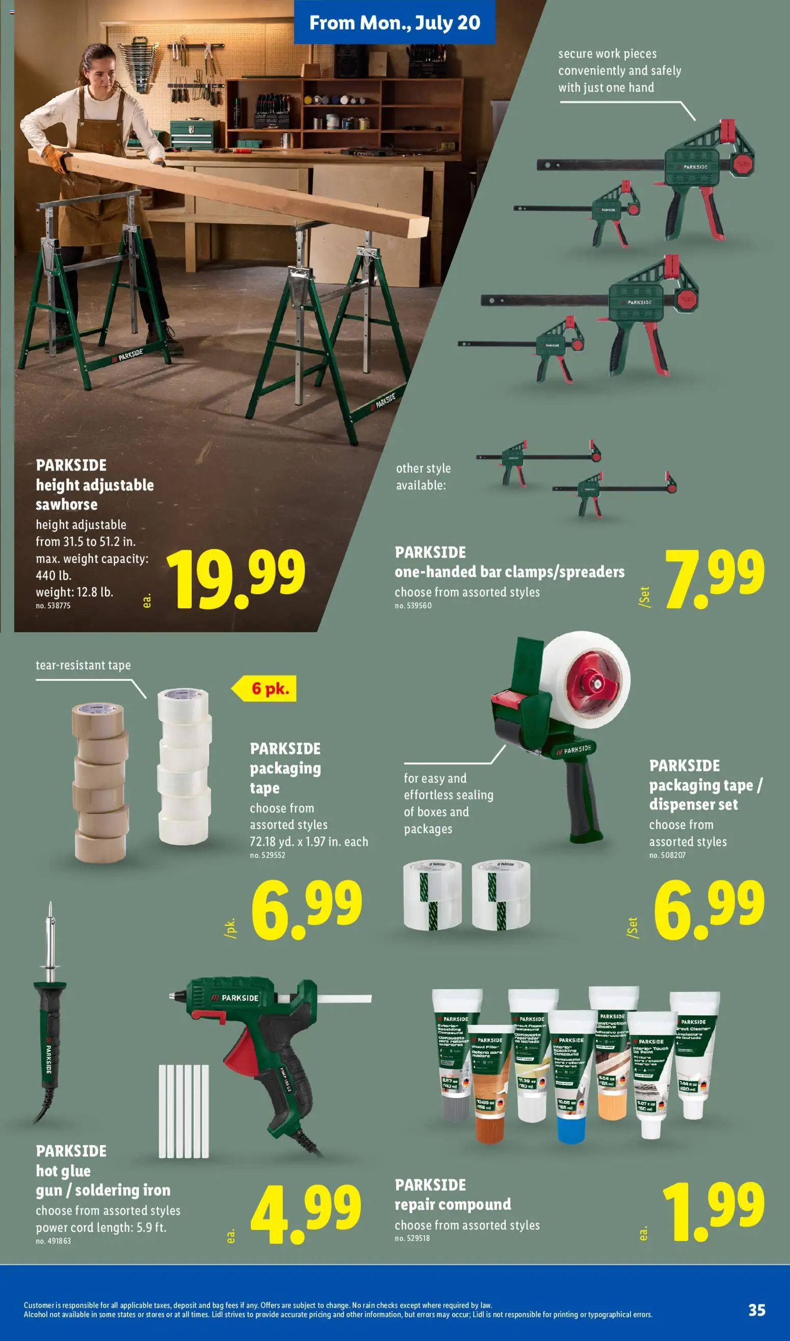Lidl Weekly Ad - valid from 07/15/2026 | Page: 35 | Products: Alcohol, Gun, Weight, Iron
