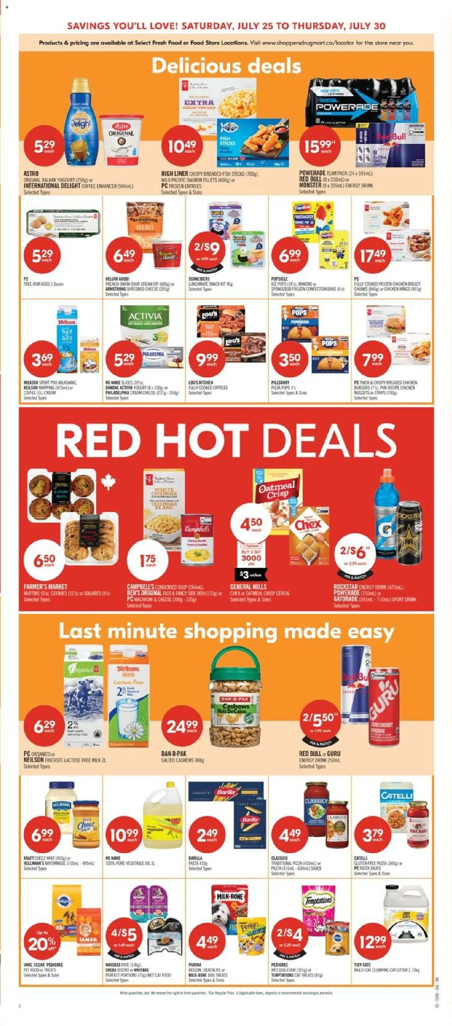 Shoppers flyer valid from Jul 24, 2026 | Page: 5 | Products: Sour cream, Cream, Eggs, Coffee