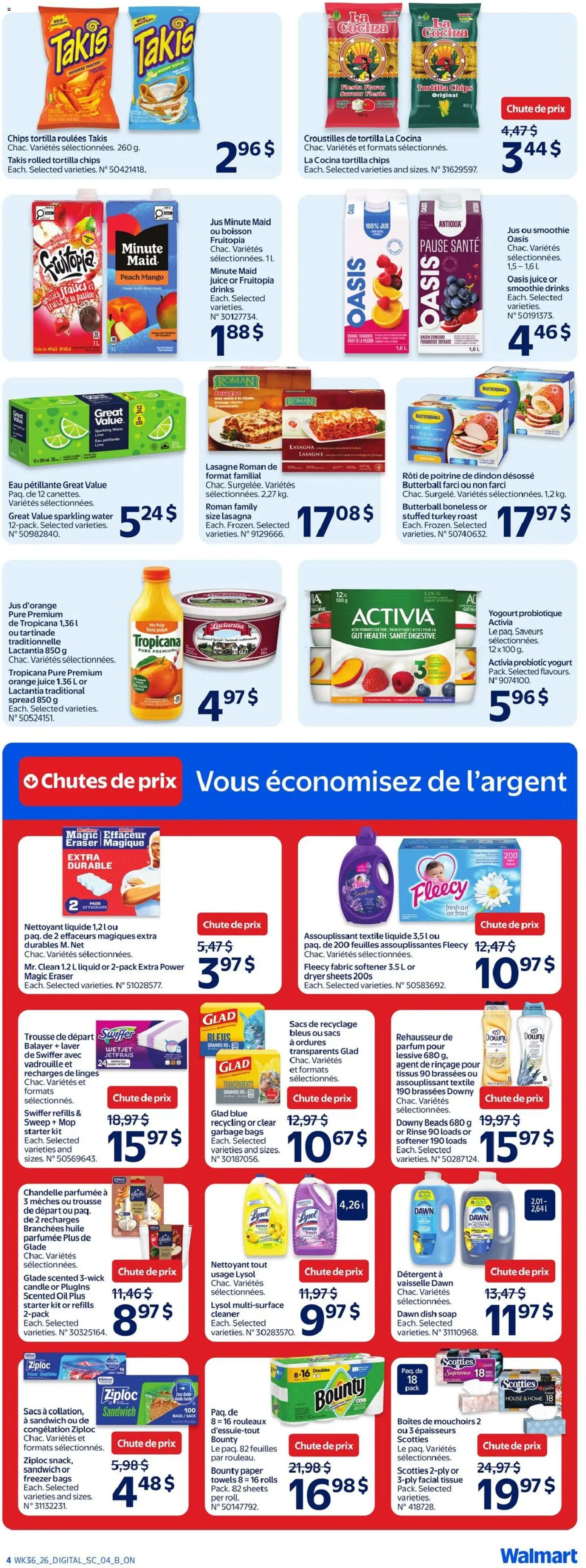 Walmart flyer valid from Oct 1, 2026 | Page: 15 | Products: Chips, Water, Roast, Smoothie