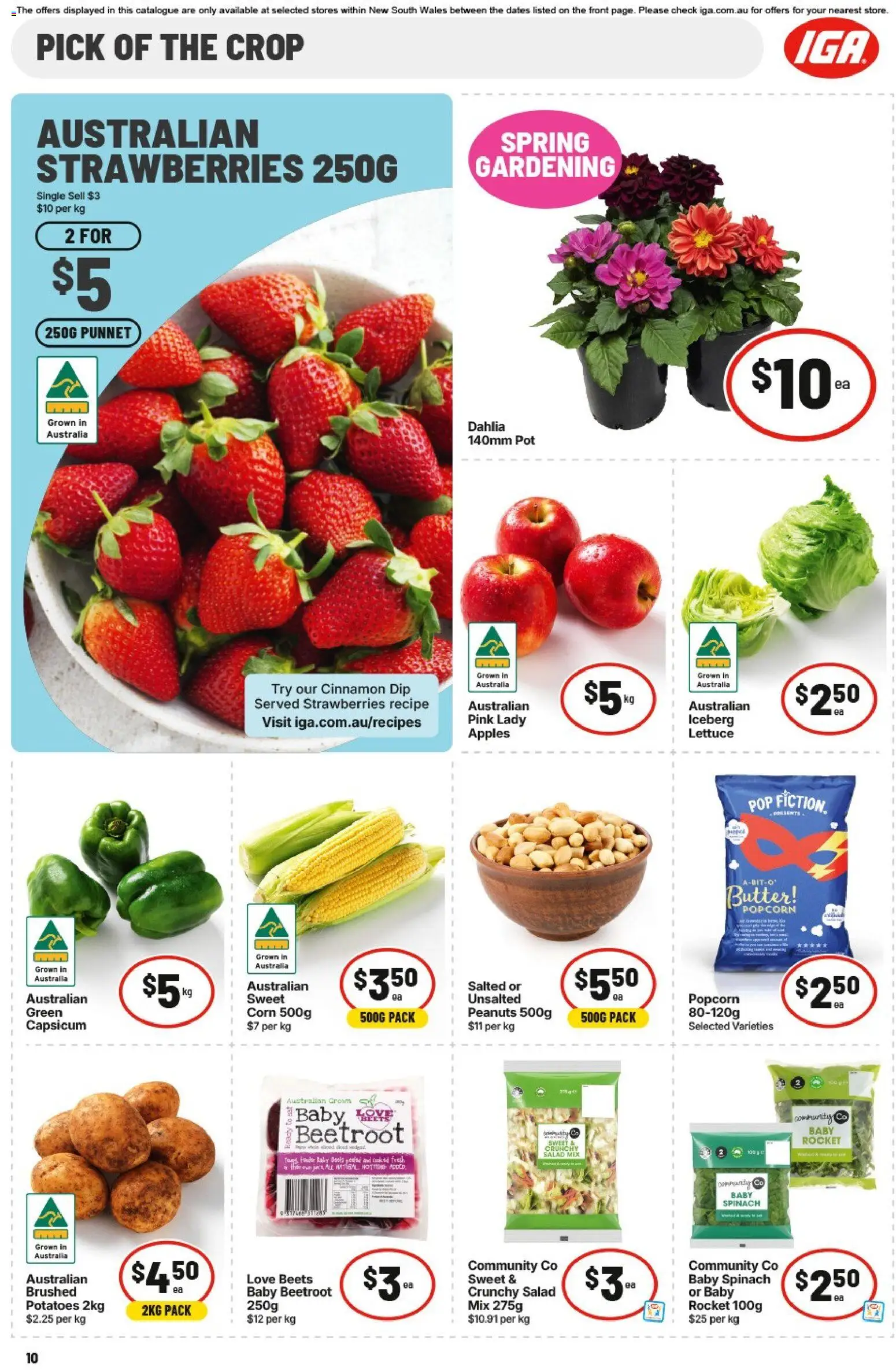 IGA catalogue - valid from 09/09/2026 | Page: 11 | Products: Capsicum, Apples, Strawberries, Popcorn