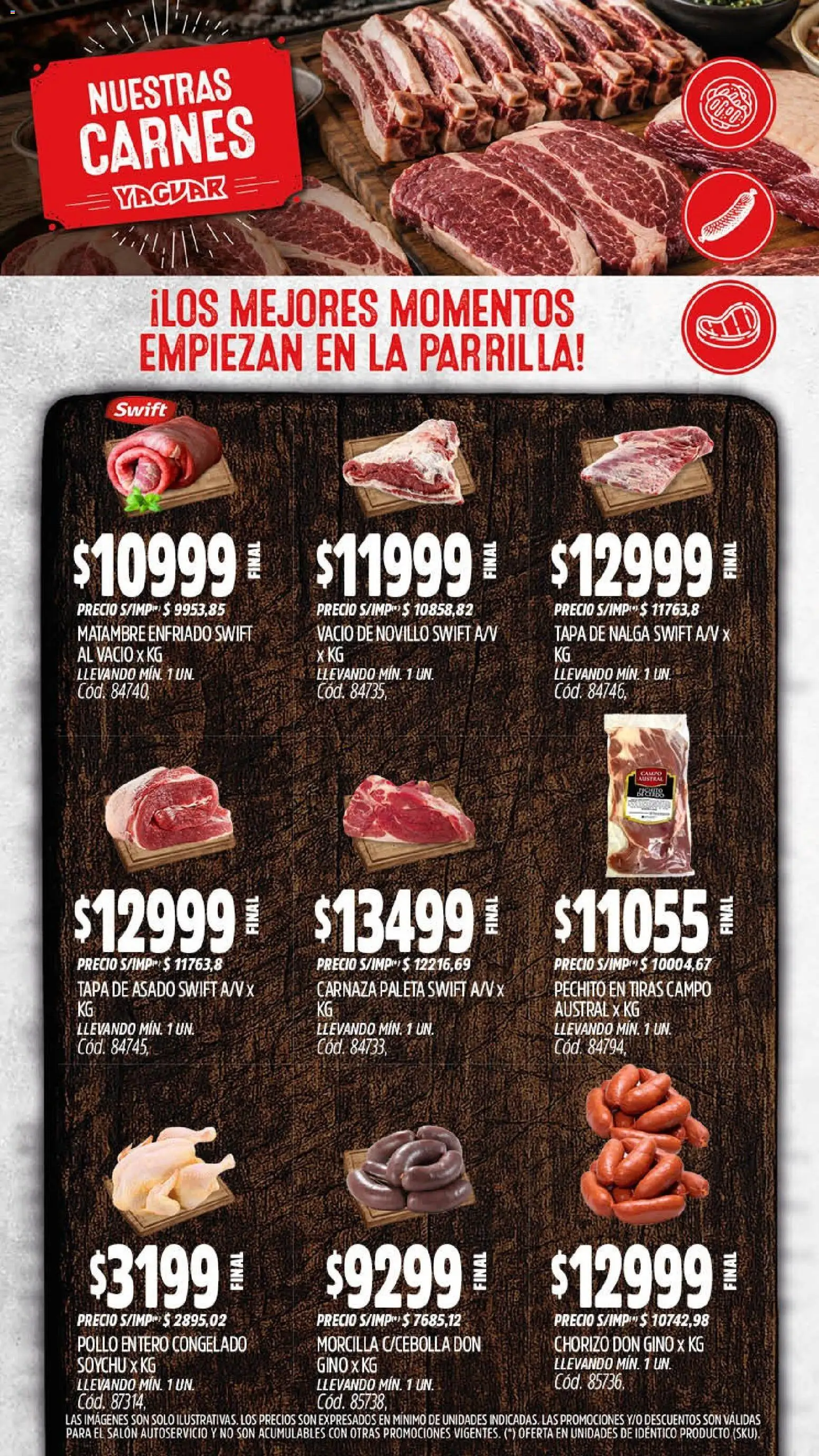 Yaguar - Oferta Semanal Córdoba │ válido desde el 14/09/2026 | Página: 7 | Productos: Pollo entero, Parrilla, Pollo, Chorizo