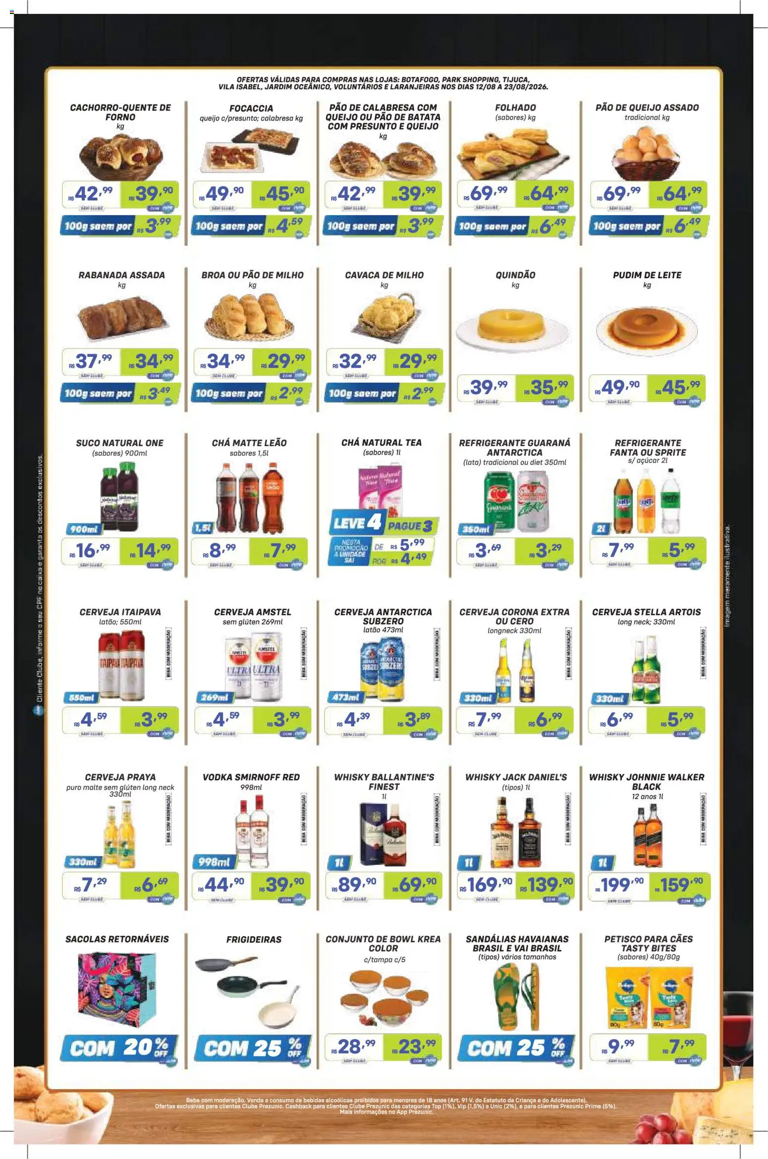 Prezunic Folheto - válido de 12/08/2026 | Página: 6 | Produtos: Forno, Suco natural, Bebidas, Chá