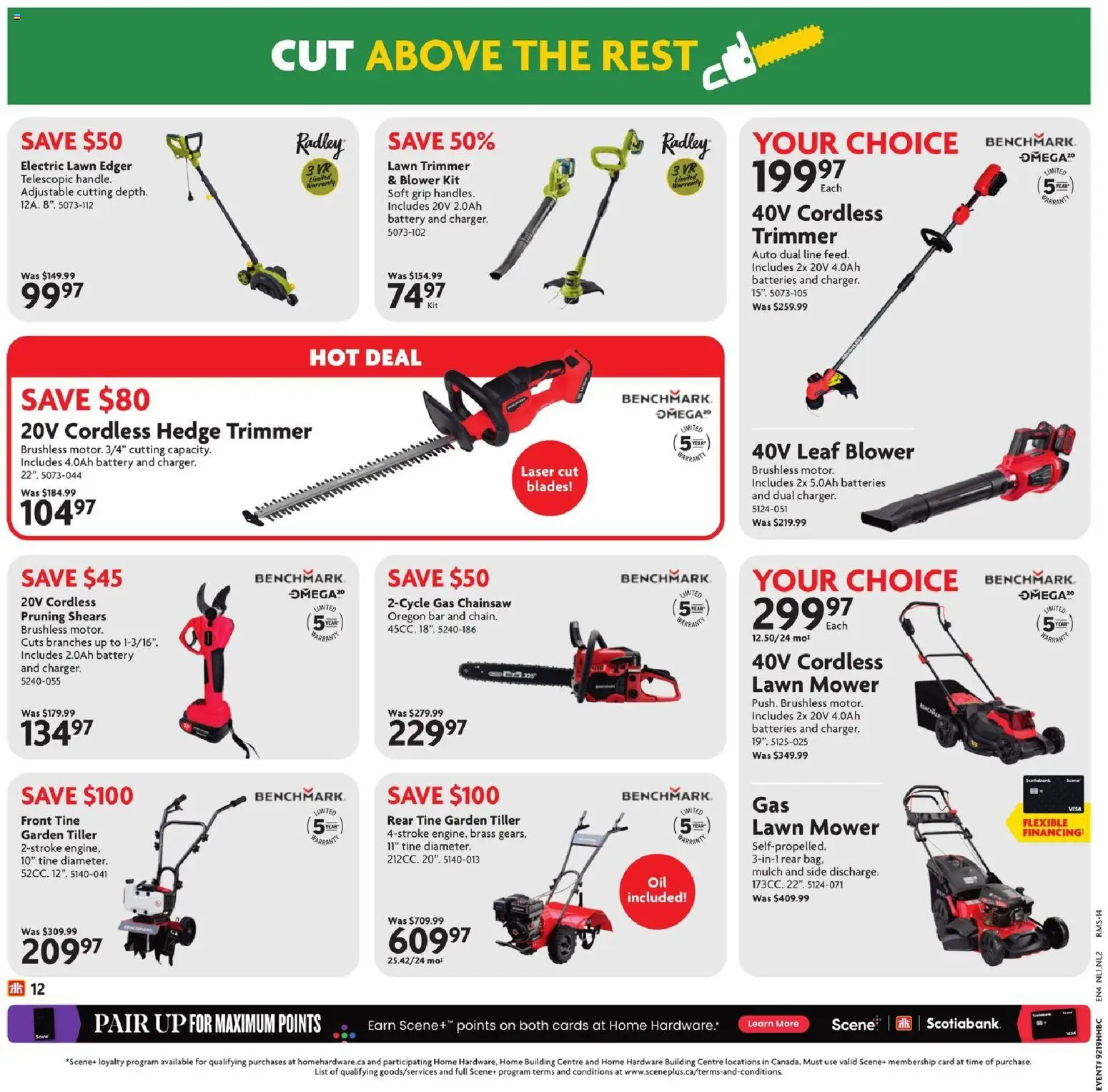 Home Hardware flyer valid from 07.05.2026 | Page: 13 | Products: Mower, Battery