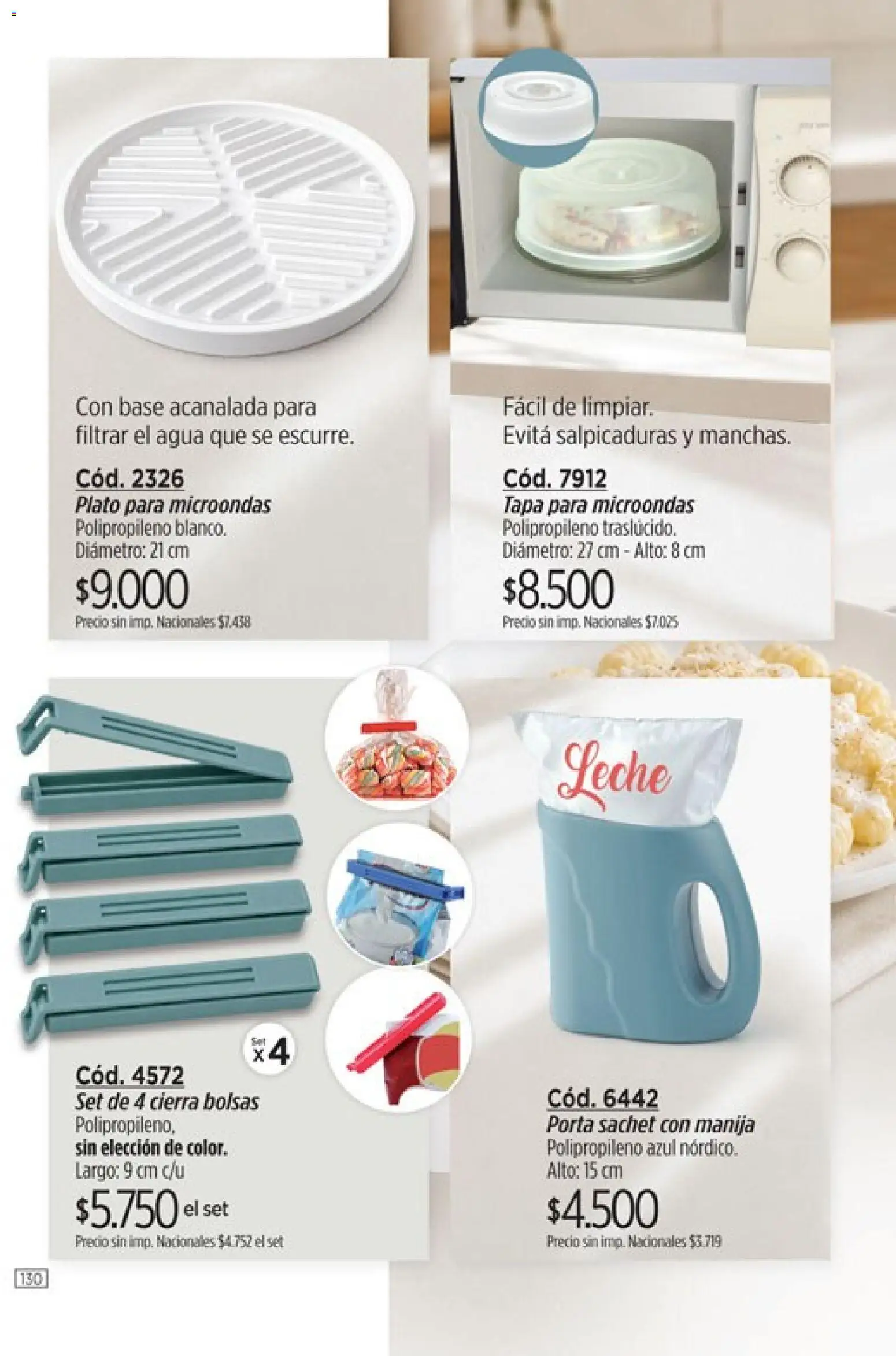 Catálogo Amodil Campaña 16 │ válido desde el 19/09/2026 | Página: 130 | Productos: Agua, Microondas, Leche