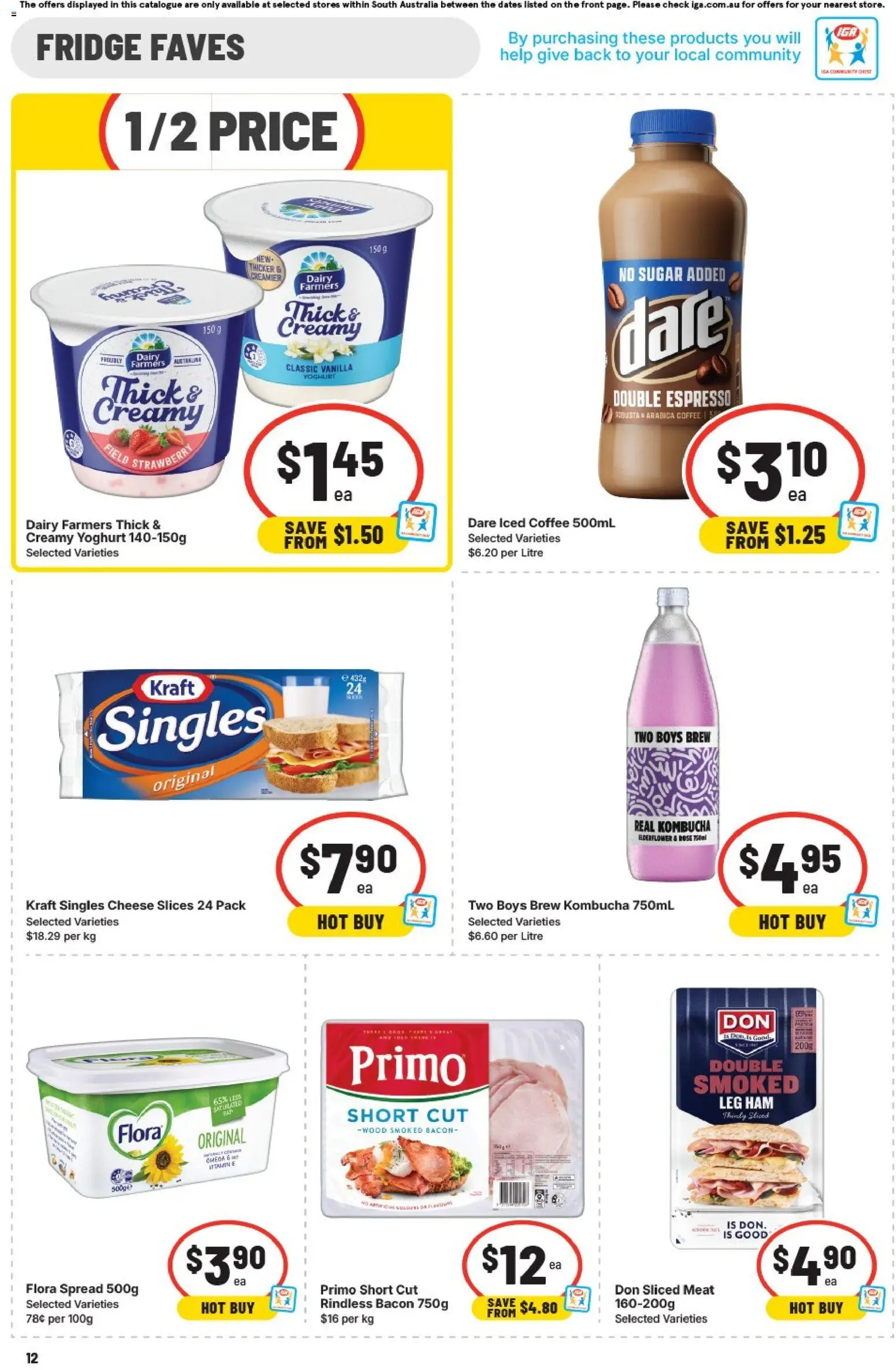 IGA catalogue - valid from 03.06.2026 | Page: 12 | Products: Dairy, Yoghurt, Meat, Sugar