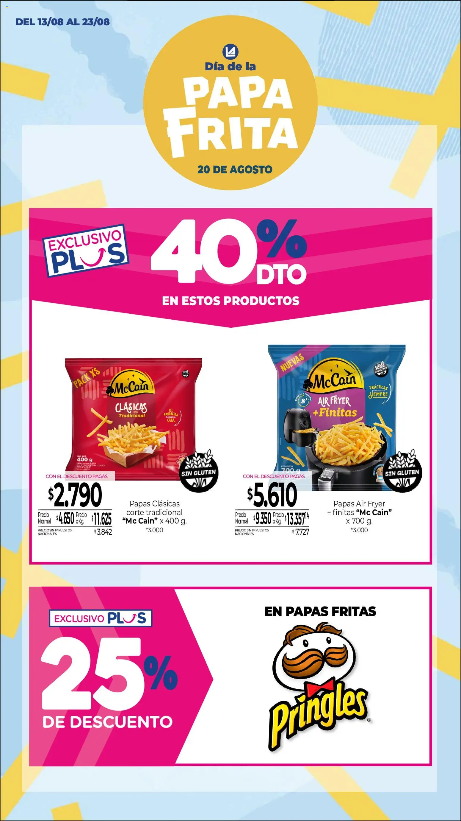 La Anonima catálogo │ válido desde el 13/08/2026 | Página: 3 | Productos: Peso, Papa, Papas, Papas fritas
