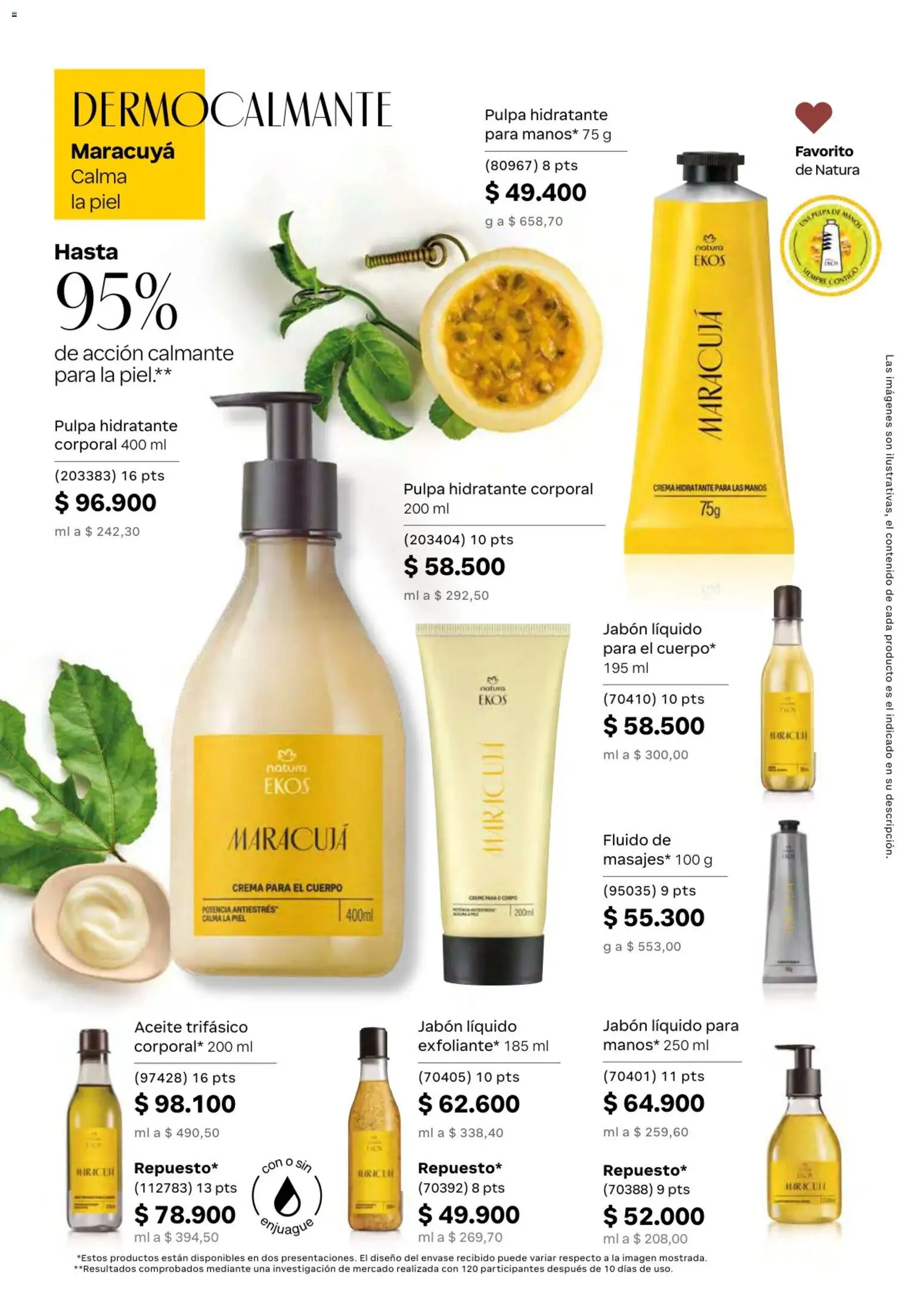 Natura revista - valida desde el 01.04.2026 | Página: 126 | Productos: Jabón líquido, Maracuyá, Jabón, Aceite