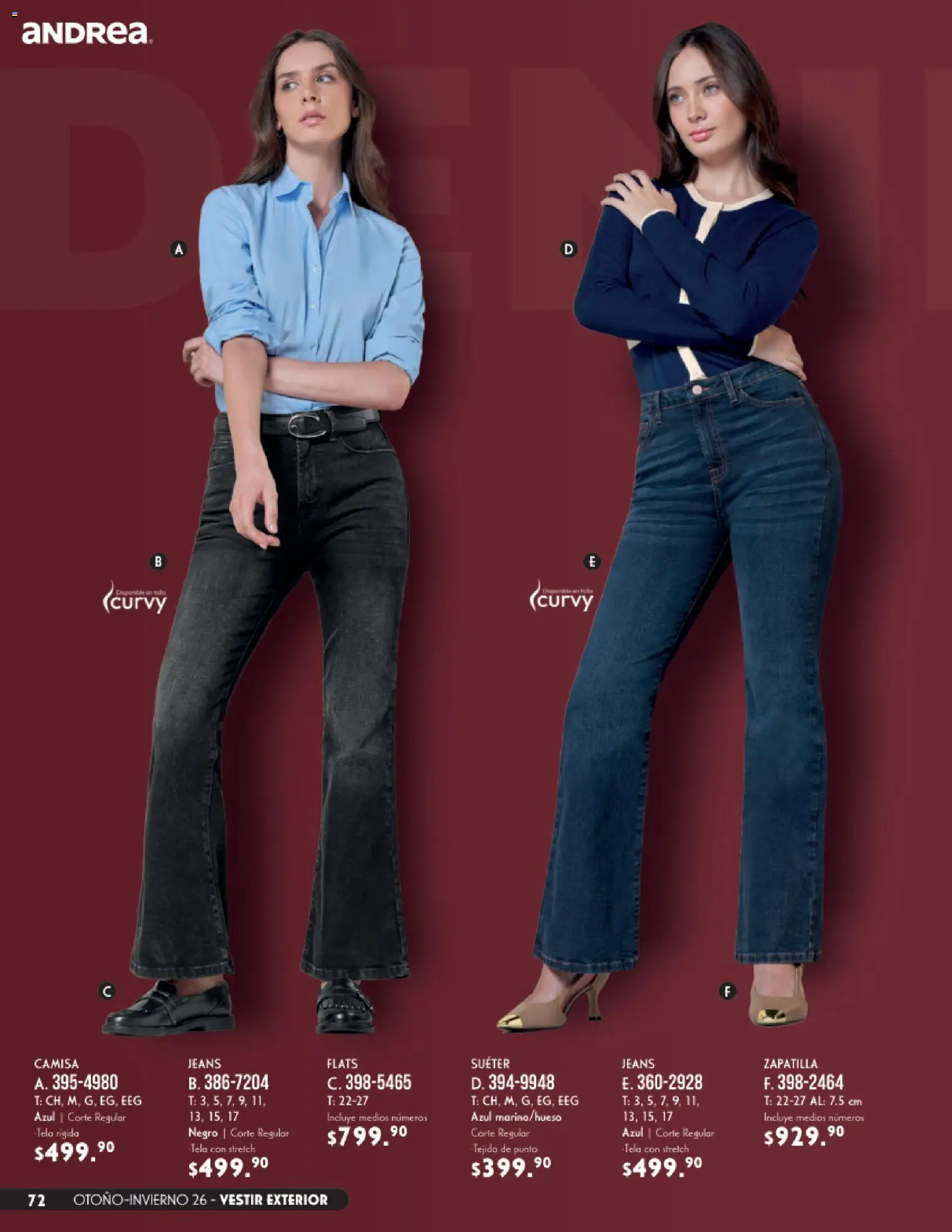 Nuevas ofertas de Andrea válidas en toda la República Mexicana desde el 23/08/2026. ¡Encuentra las mejores ofertas en Andrea catálogo Vestir! | Página: 72 | Productos: Suéter, Camisa