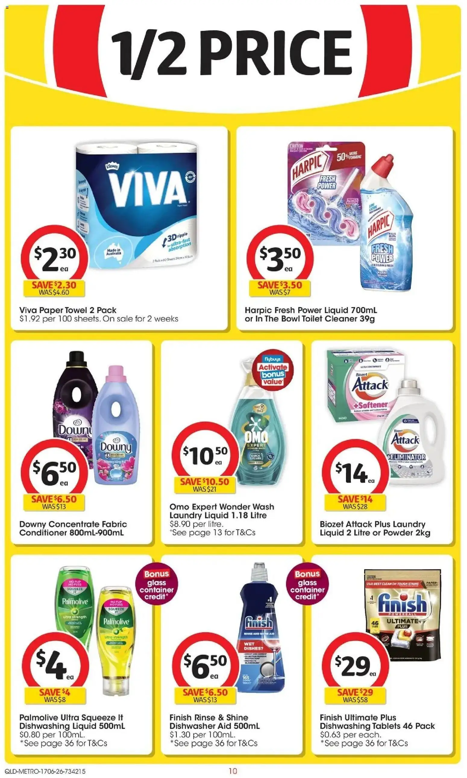 Coles catalogue - valid from 16.06.2026 | Page: 10 | Products: Powder, Cleaner, Conditioner, Tablets