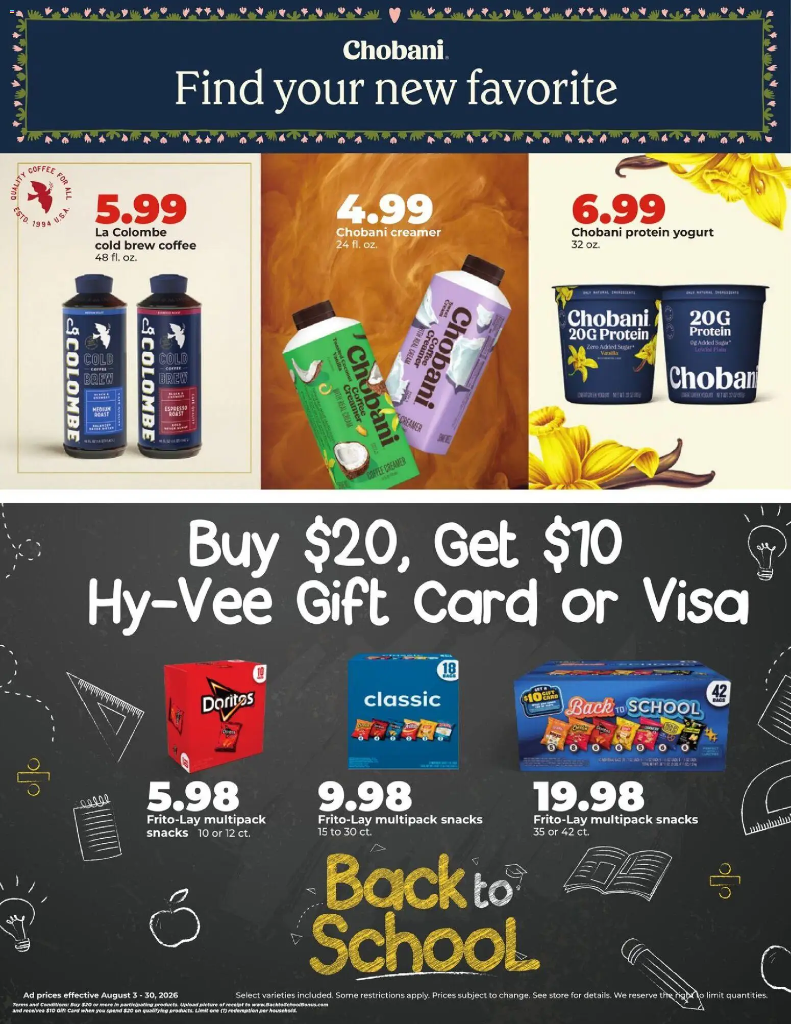HyVee Monthly Ad - valid from 08/03/2026 | Page: 8 | Products: Yogurt, Coffee, Cream, Sugar