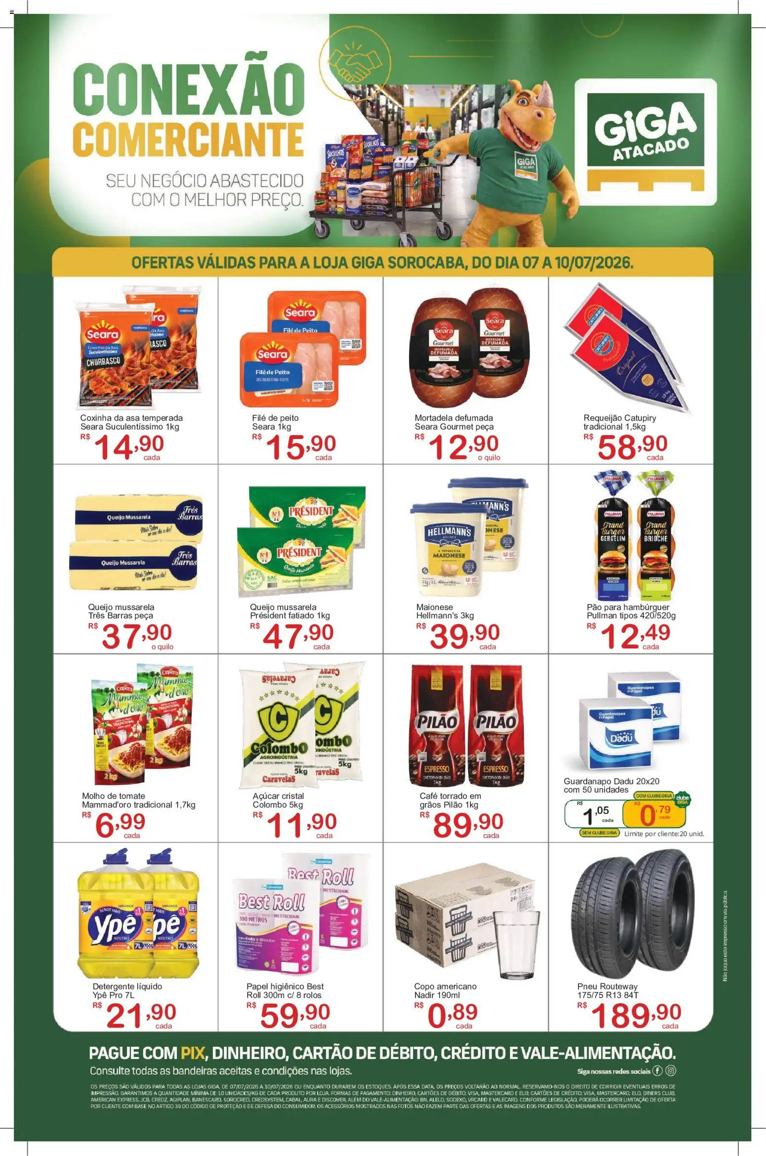 GIGA Atacado Folheto - válido de 07/07/2026 | Página: 8 | Produtos: Banco, Catupiry, Açúcar, Maionese