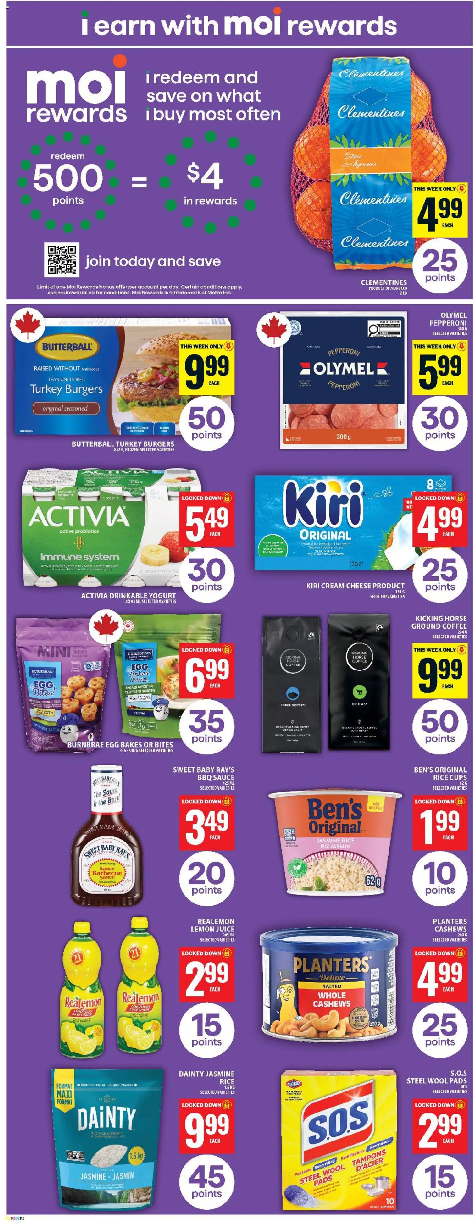 Food Basics flyer valid from 09.04.2026 | Page: 4 | Products: Cream, Turkey, Soap, Juice