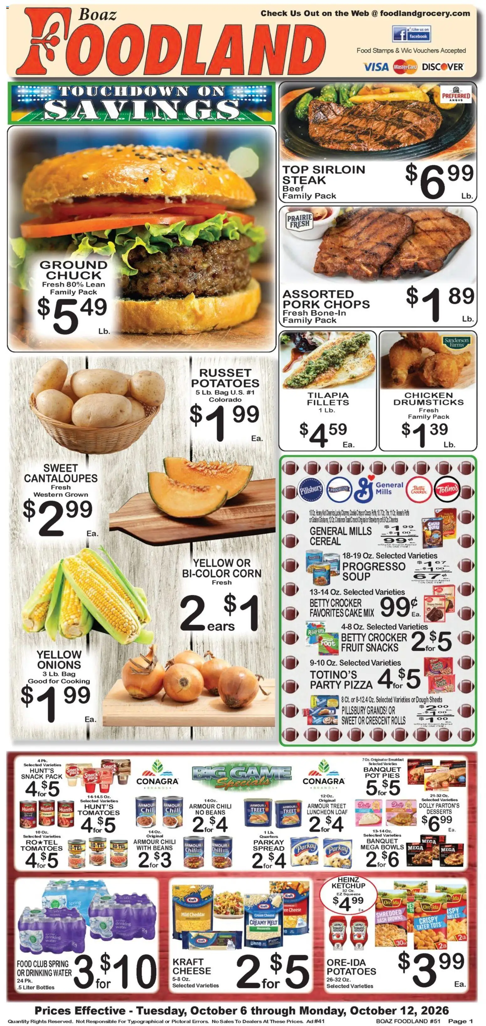Foodland Tuesday, October 6 Top Hampers