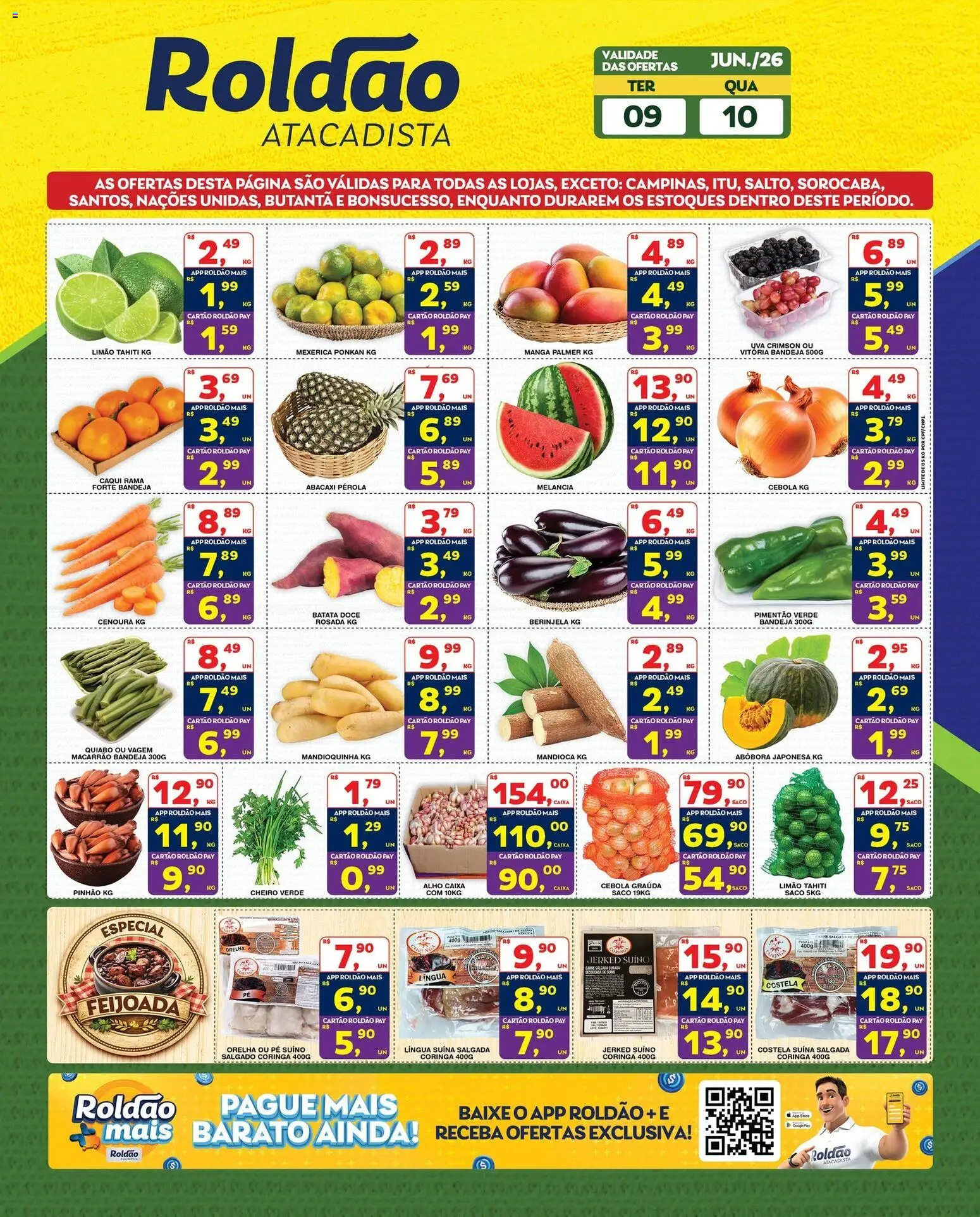 Roldão Folheto - válido de 08.06.2026 | Página: 2 | Produtos: Abóbora, Cebola, Mandioquinha, Vagem