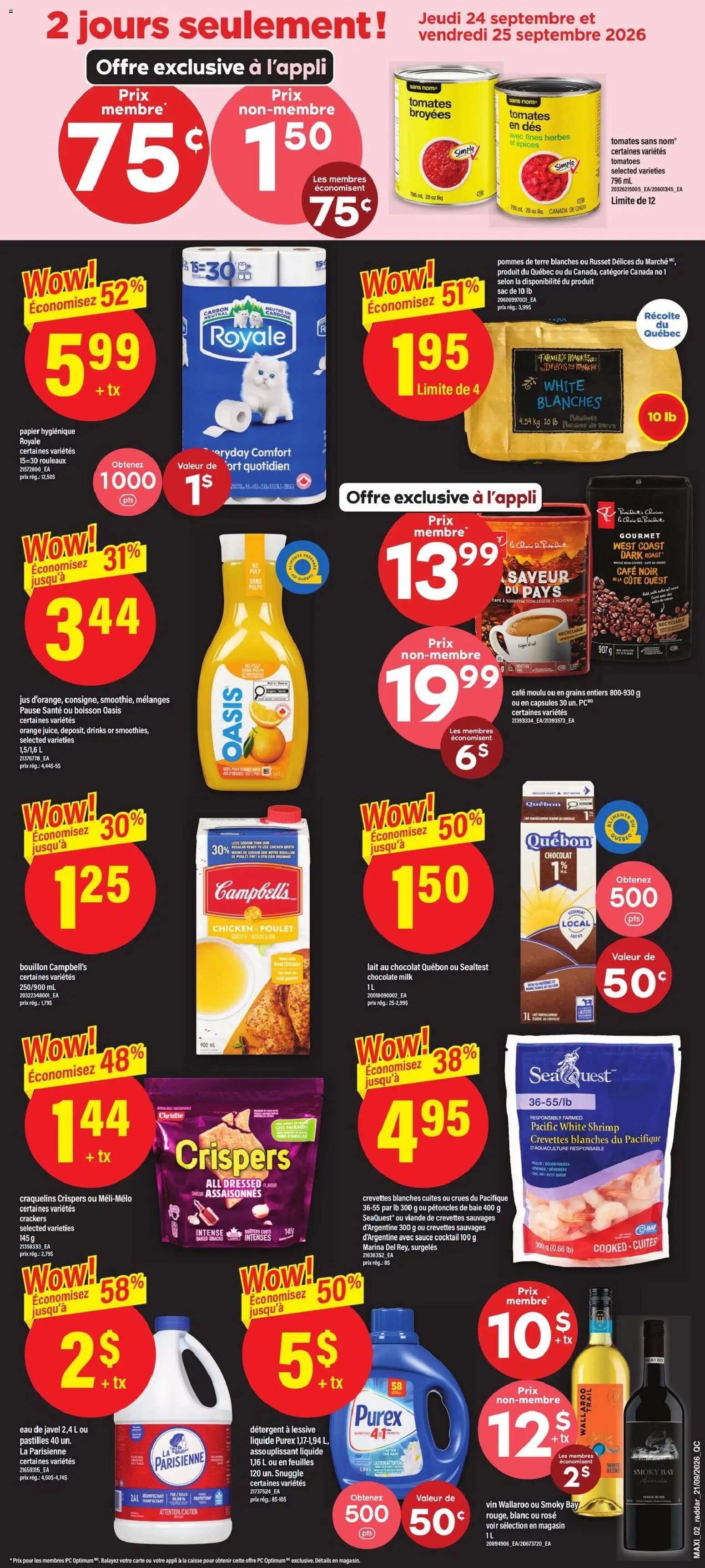 Maxi flyer valid from Sep 24, 2026 | Page: 2 | Products: Broth, Cocktail, Milk, Chicken