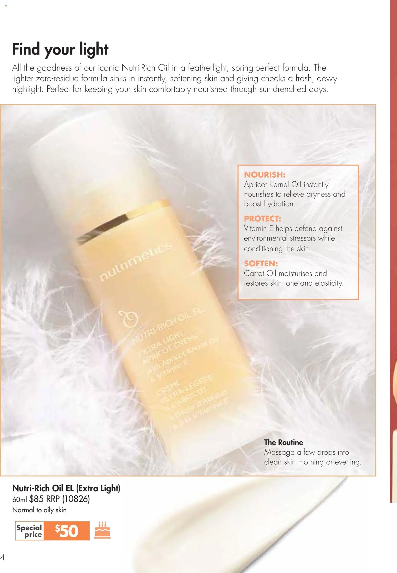 Nutrimetics catalogue - valid from 16/09/2026 | Page: 4 | Products: Light, Oil, Dryness, Vitamin