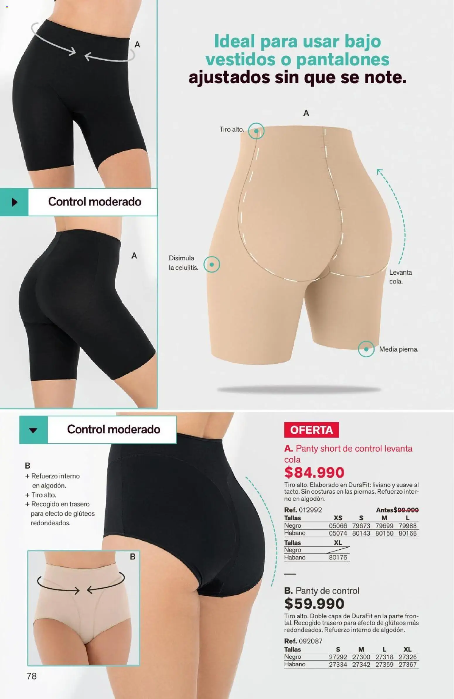 Leonisa revista - valida desde el 04/08/2026 | Página: 78 | Productos: Short, Pantalones