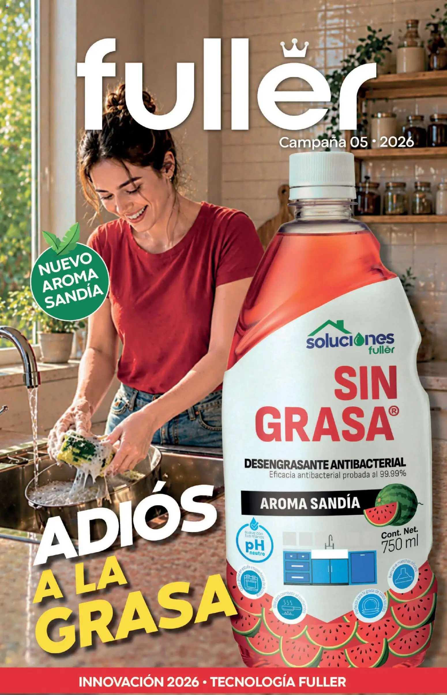 Nuevas ofertas de Fuller válidas en toda la República Mexicana desde el 10.06.2026. ¡Encuentra las mejores ofertas en Fuller campaña 5 2026! | Página: 1 | Productos: Sandía, Desengrasante, Campana