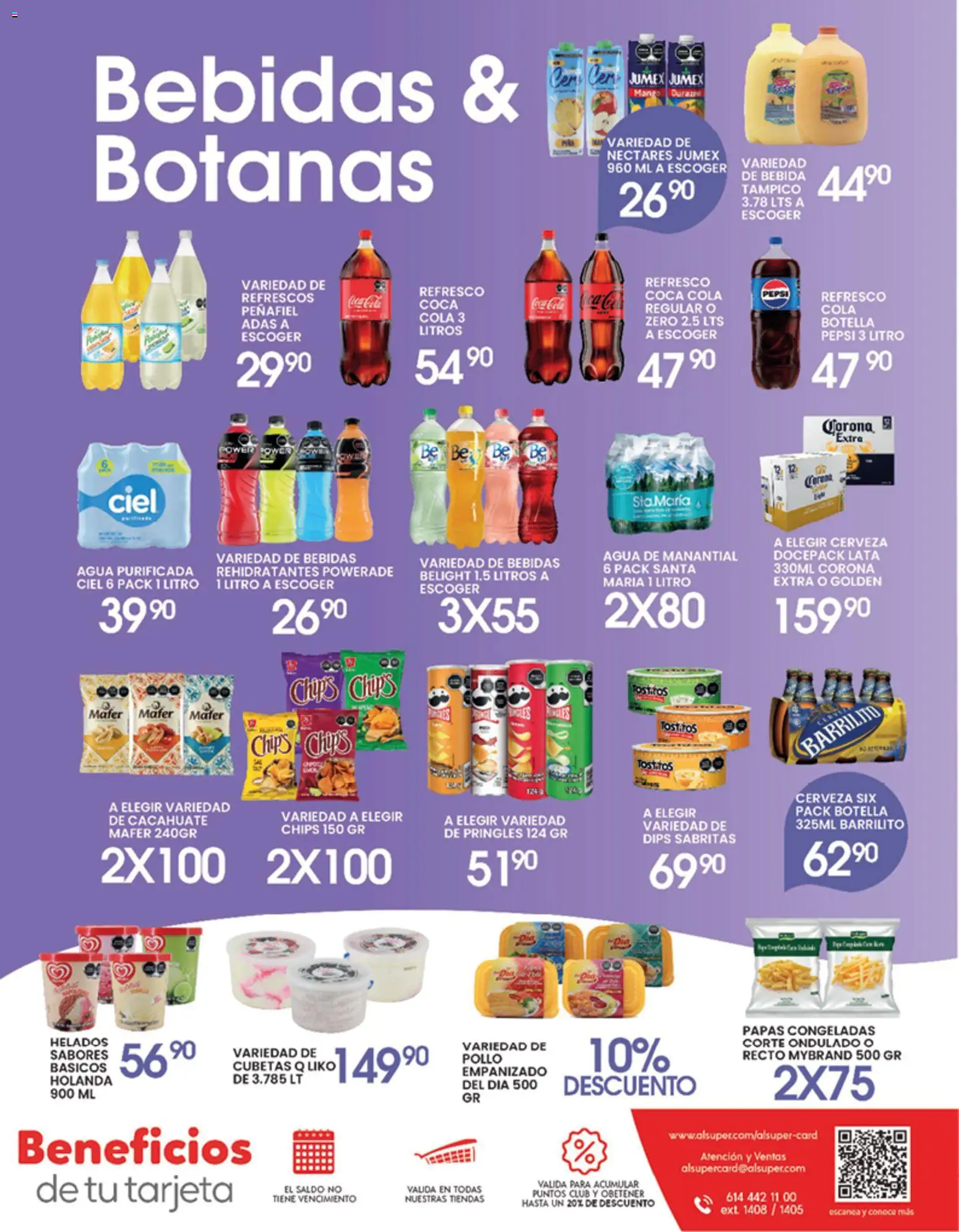 Nuevas ofertas de Alsuper válidas en toda la República Mexicana desde el 05.05.2026. ¡Encuentra las mejores ofertas en Alsuper folleto Laguna! | Página: 7 | Productos: Pollo, Refresco, Cacahuate, Agua