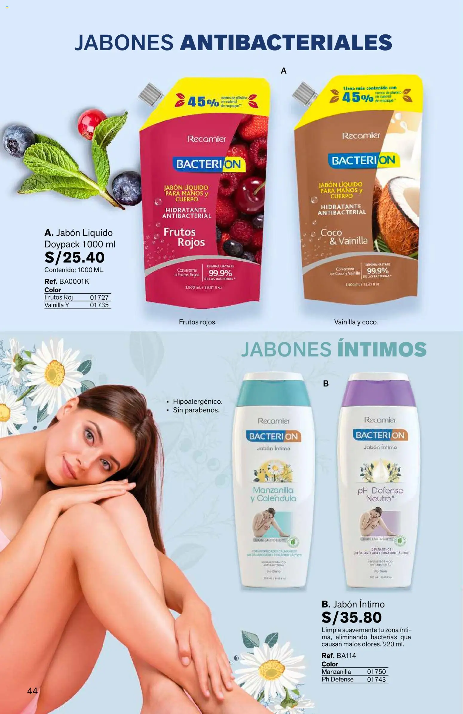 Catálogo Leonisa válido desde 04/08/2026 | Página: 44 | Productos: Jabón, Empaque
