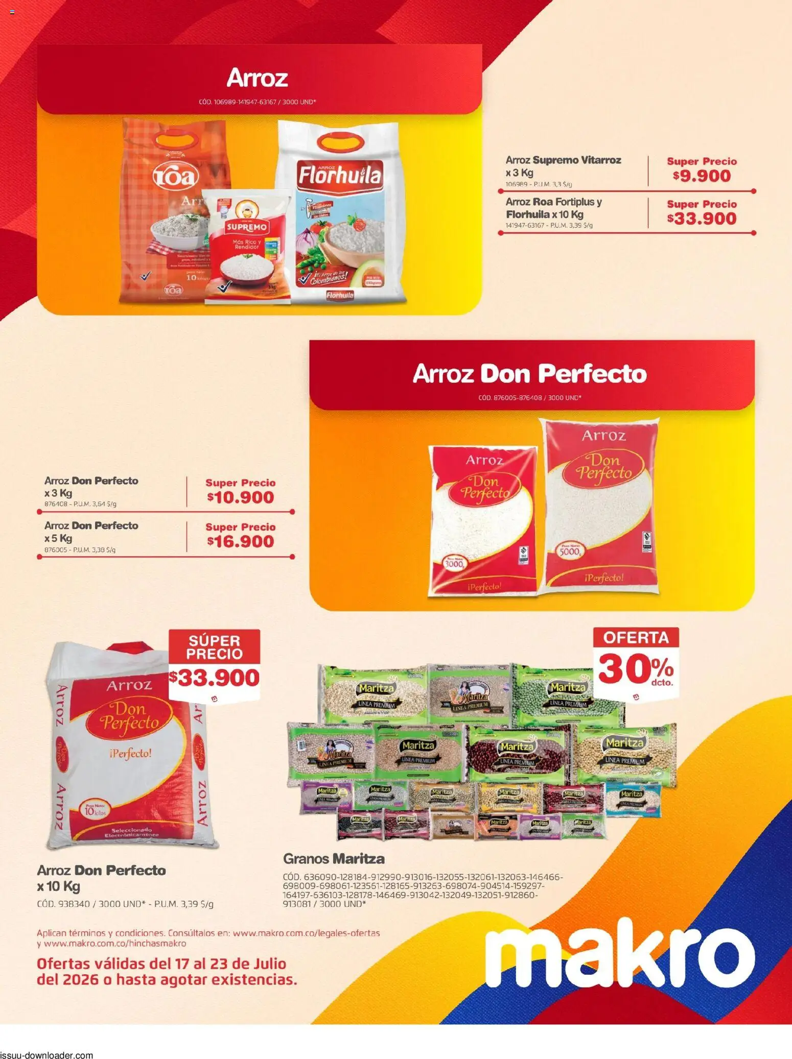 Makro revista - valida desde el 17/07/2026 | Página: 4 | Productos: Arroz