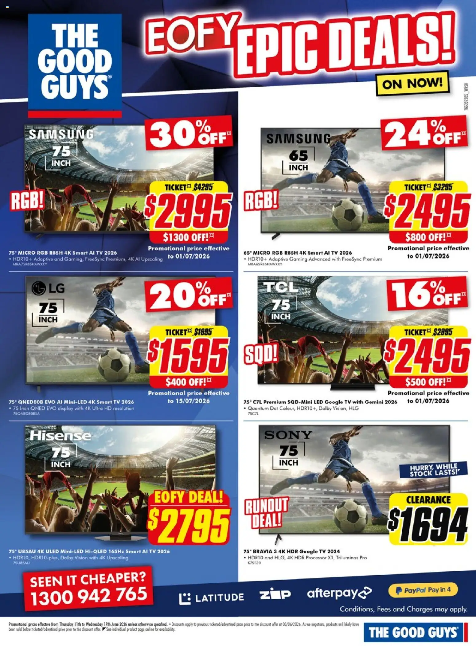The Good Guys catalogue - valid from 11.06.2026 | Page: 3 | Products: Tv, Smart tv