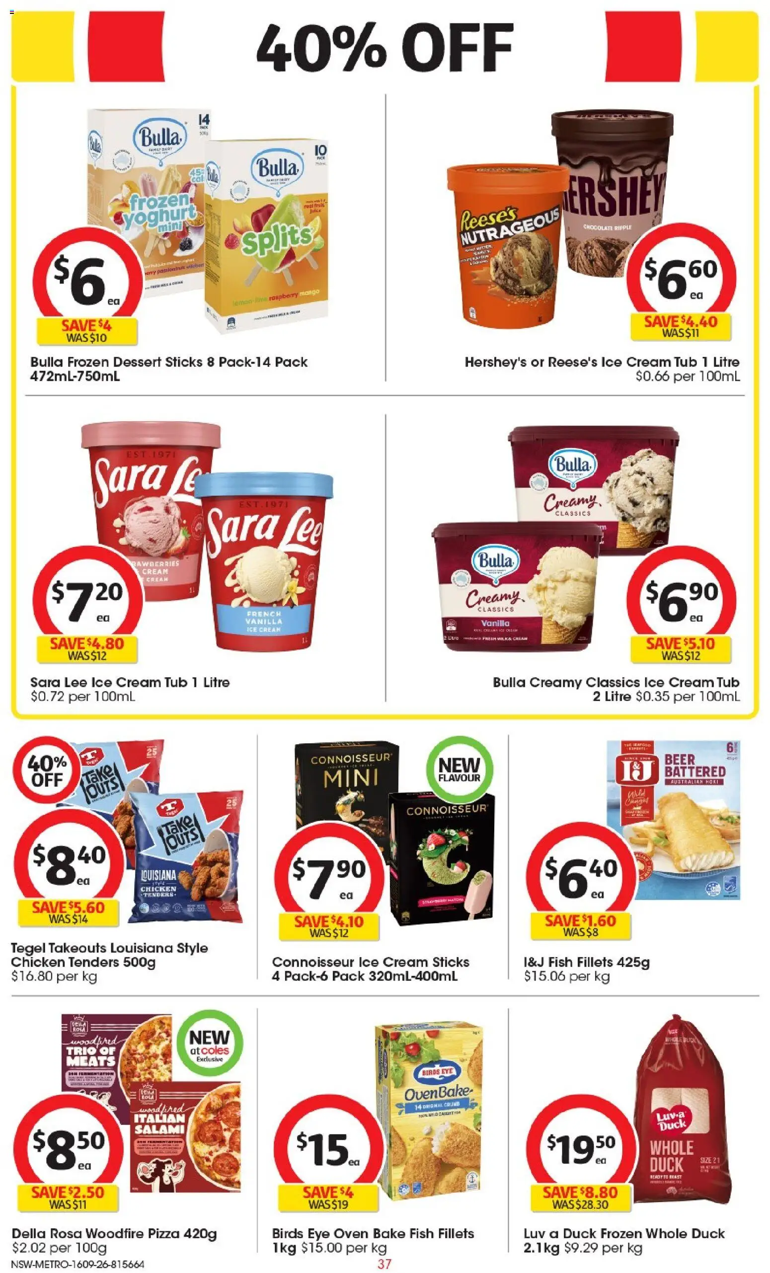 Coles catalogue - valid from 16/09/2026 | Page: 38 | Products: Yoghurt, Cream, Ice, Vanilla