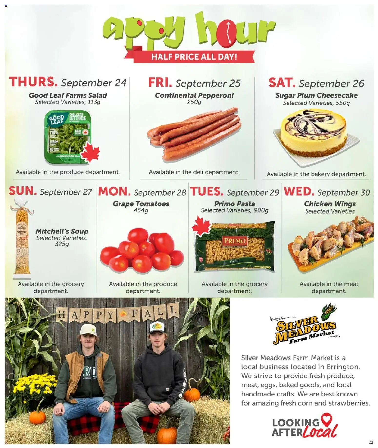 Quality Foods flyer valid from Sep 24, 2026 | Page: 16 | Products: Pasta, Chicken wings, Bakery, Meat