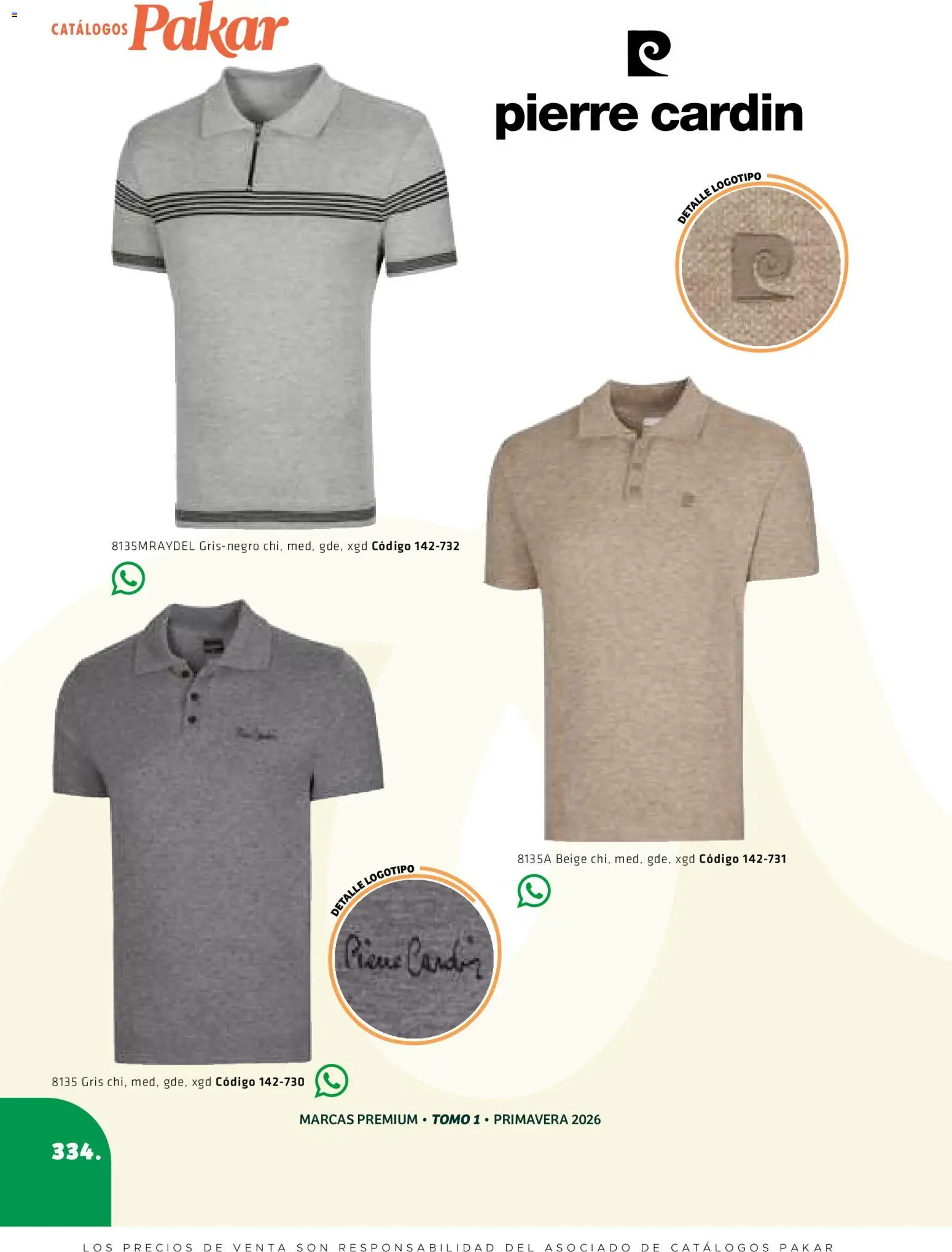 Nuevas ofertas de SC Pakar válidas en toda la República Mexicana desde el 27/02/2026. ¡Encuentra las mejores ofertas en SC Pakar catálogo Premium Men Tomo 1! | Página: 334