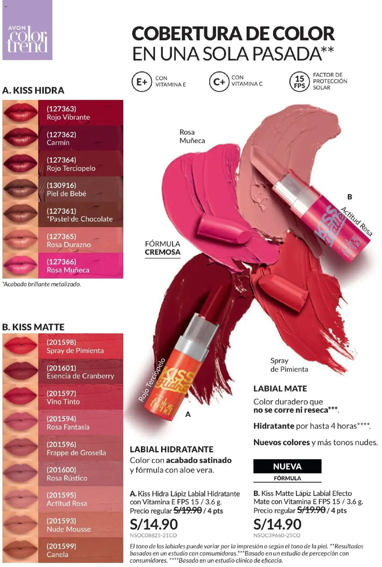 Catálogo Avon válido desde 21/04/2026 | Página: 73 | Productos: Lápiz labial, Chocolate, Vino