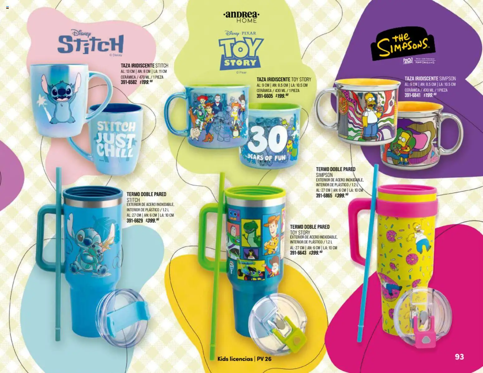 Nuevas ofertas de Andrea válidas en toda la República Mexicana desde el 25/01/2026. ¡Encuentra las mejores ofertas en Andrea catálogo Home! | Página: 93 | Productos: Taza, Termo