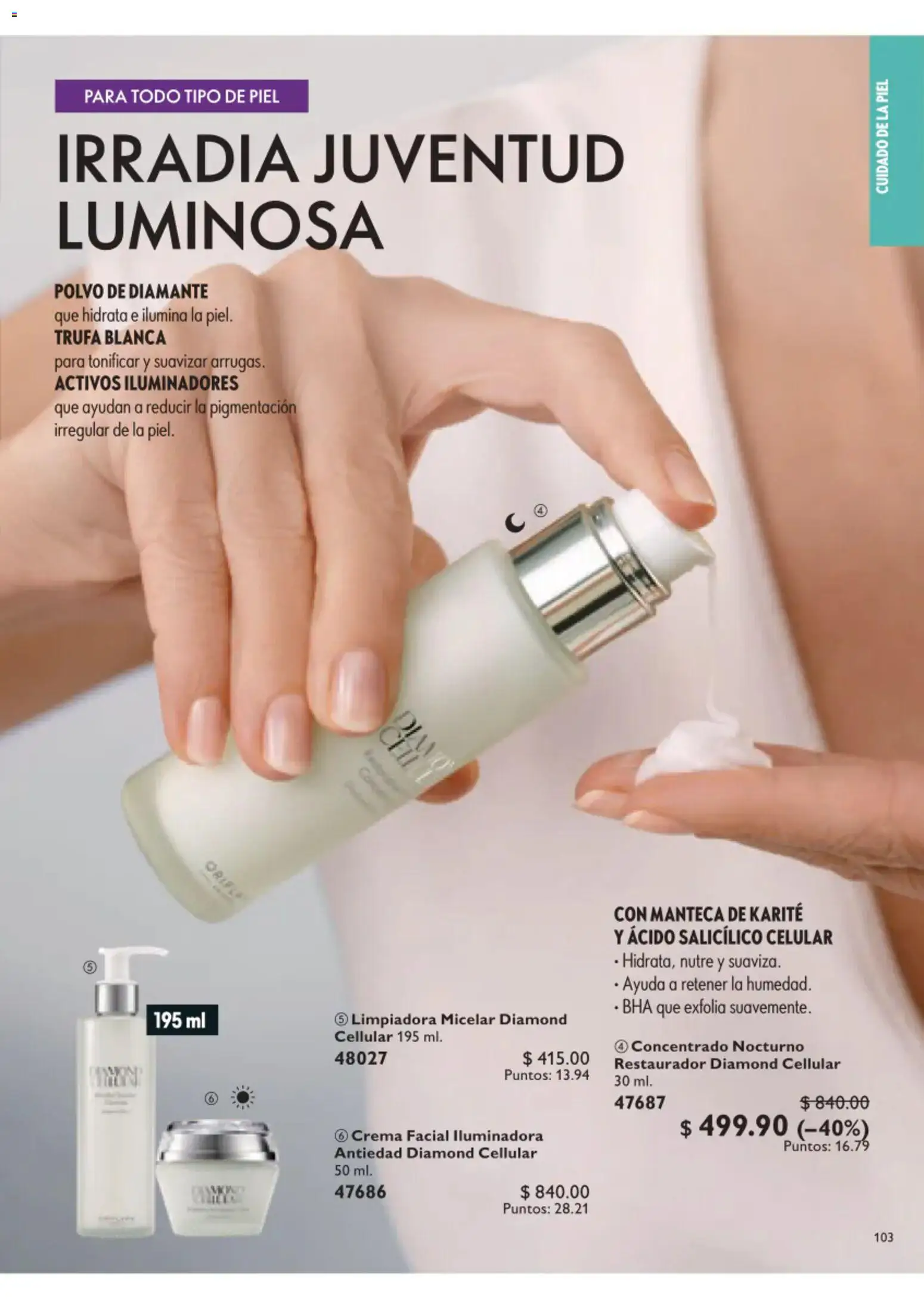 Nuevas ofertas de Oriflame válidas en toda la República Mexicana desde el 01/08/2026. ¡Encuentra las mejores ofertas en Oriflame campaña 11 2026! | Página: 103 | Productos: Crema, Polvo