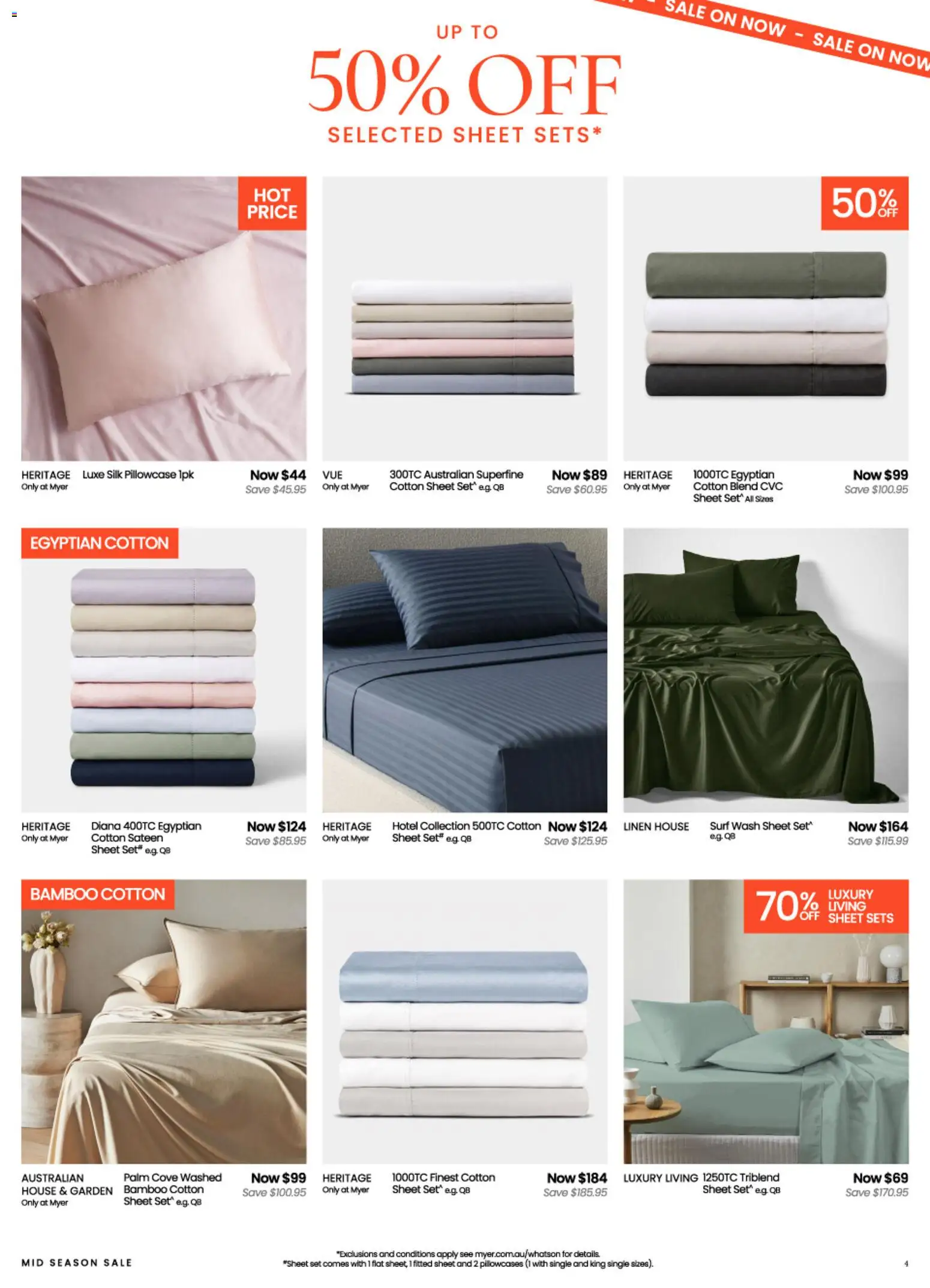 Myer catalogue - valid from 09/09/2026 | Page: 4 | Products: Linen