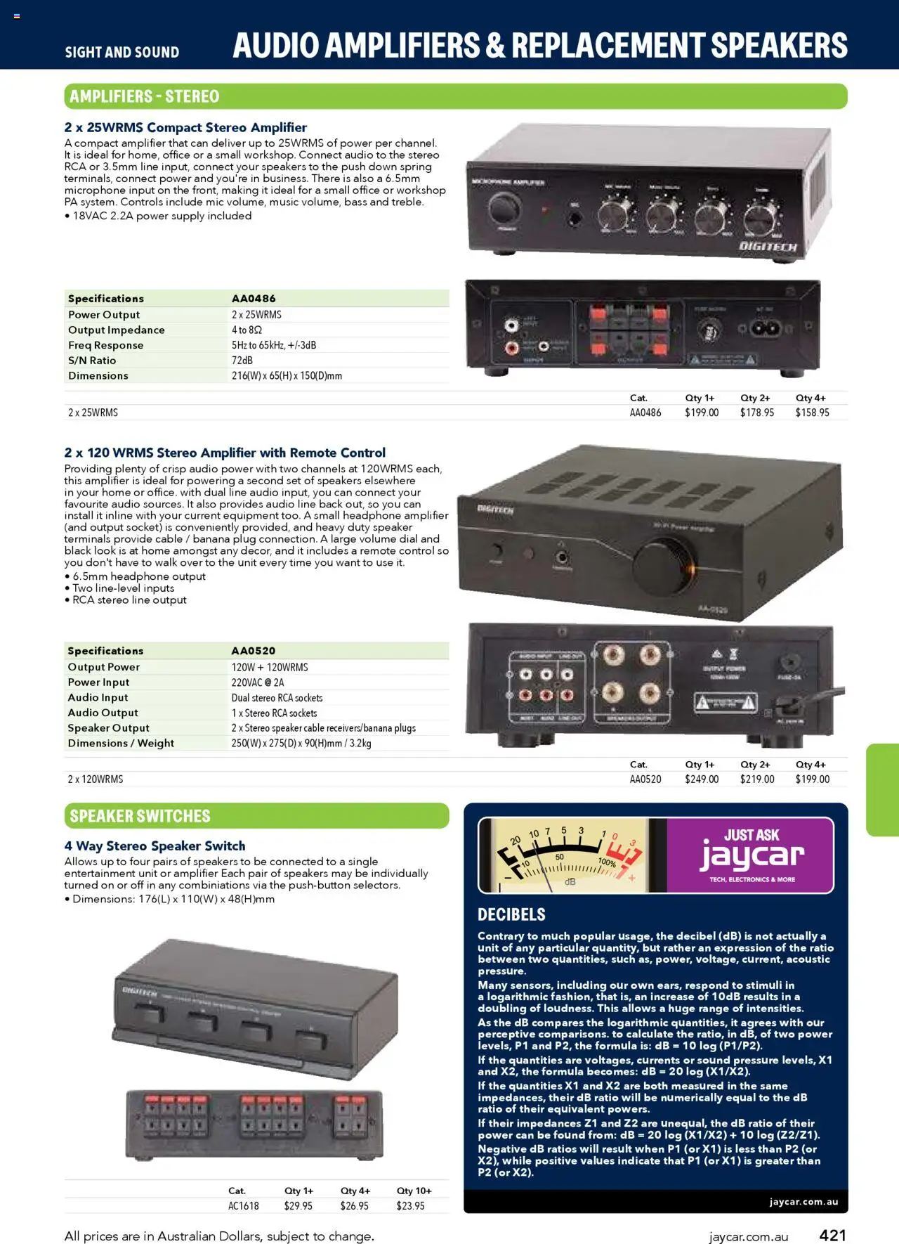 Jaycar catalogue - valid from 09/07/2025 | Page: 421 | Products: Microphone, Speaker, Stereo, Weight